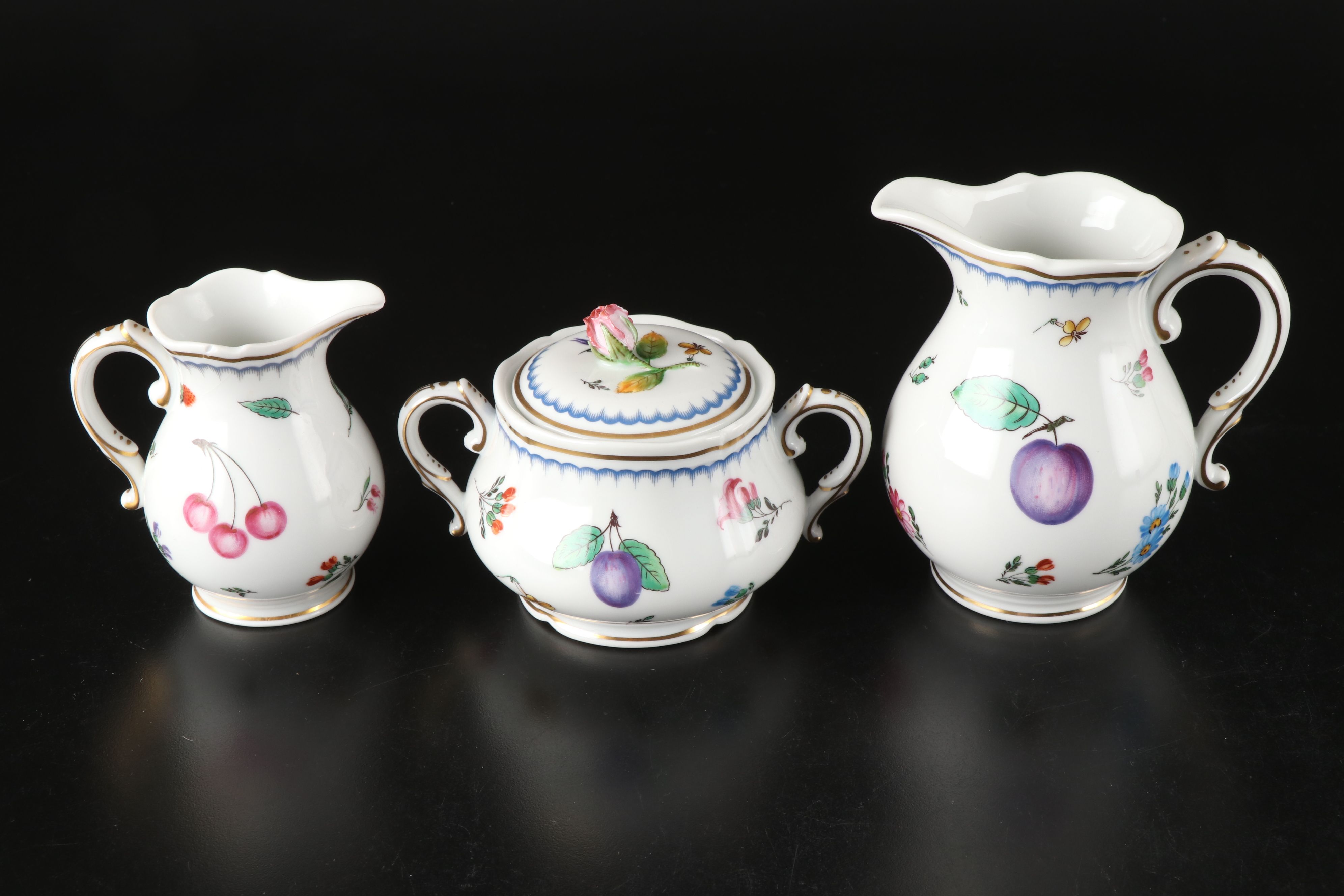 Richard Ginori "Italian Fruits" Porcelain Dinnerware, Mid to Late 20th Century