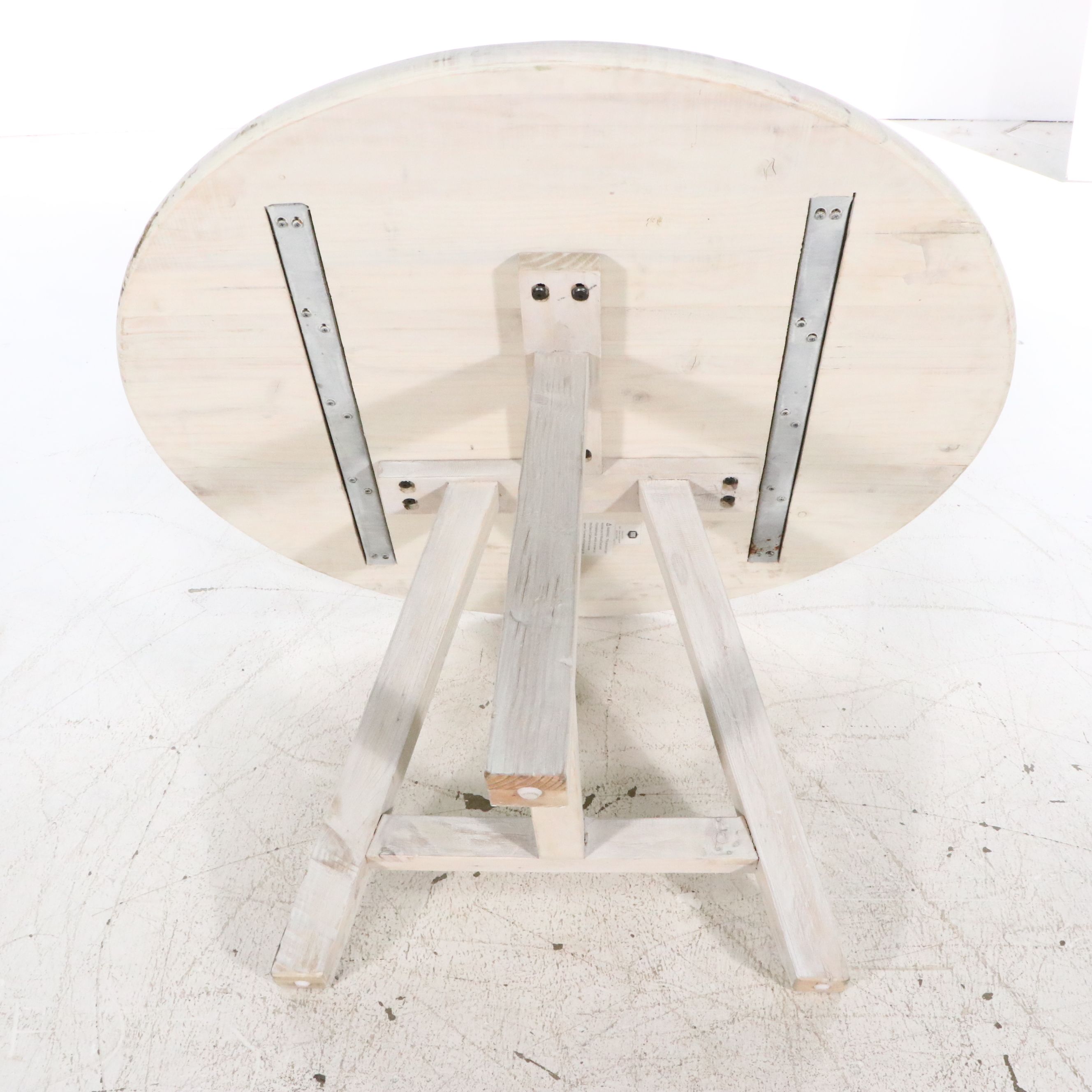 BOBO Intriguing Objects "Wagner" White Washed Pine Dining Table