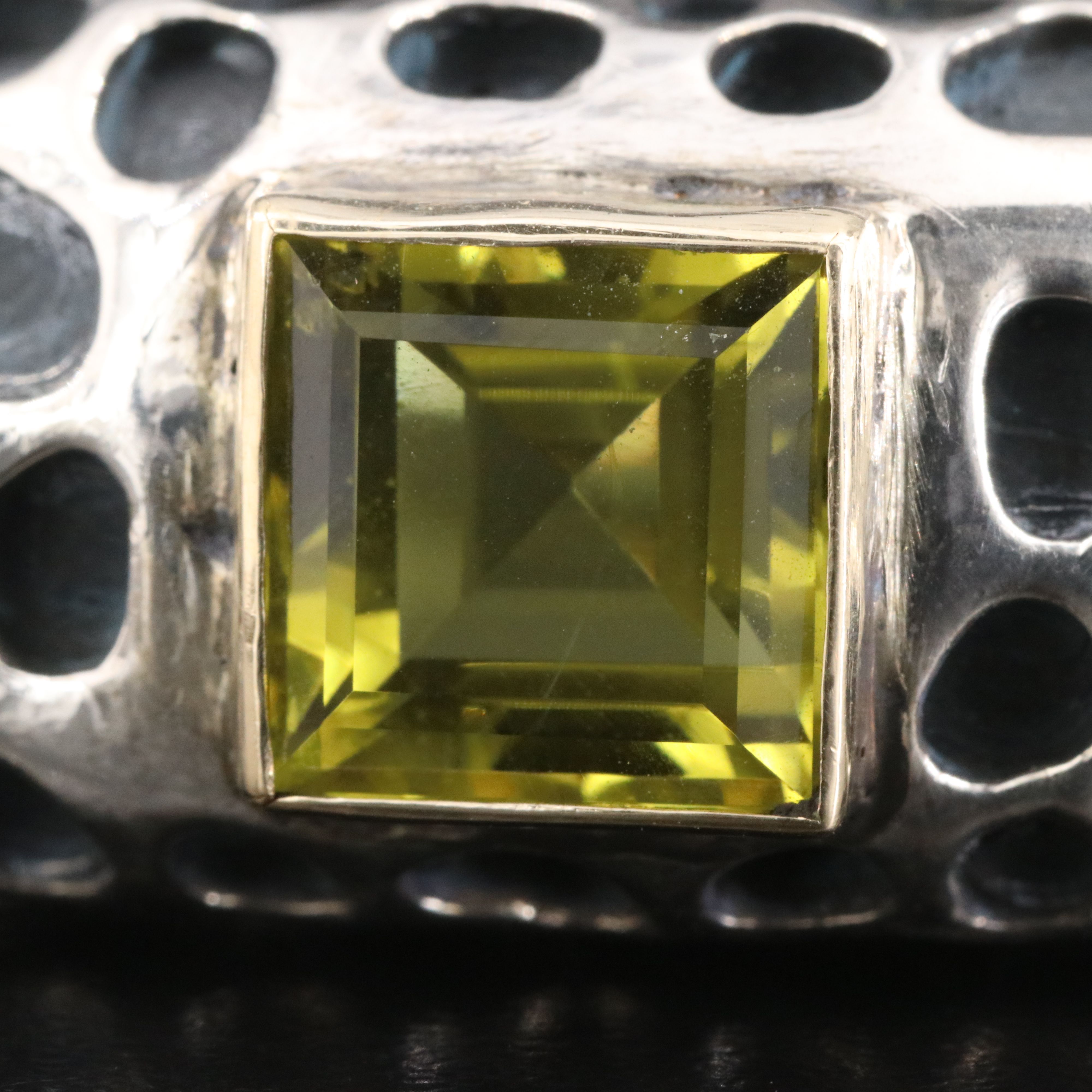 Dian Malouf Sterling Citrine Cuff Bracelet with 14K Accent