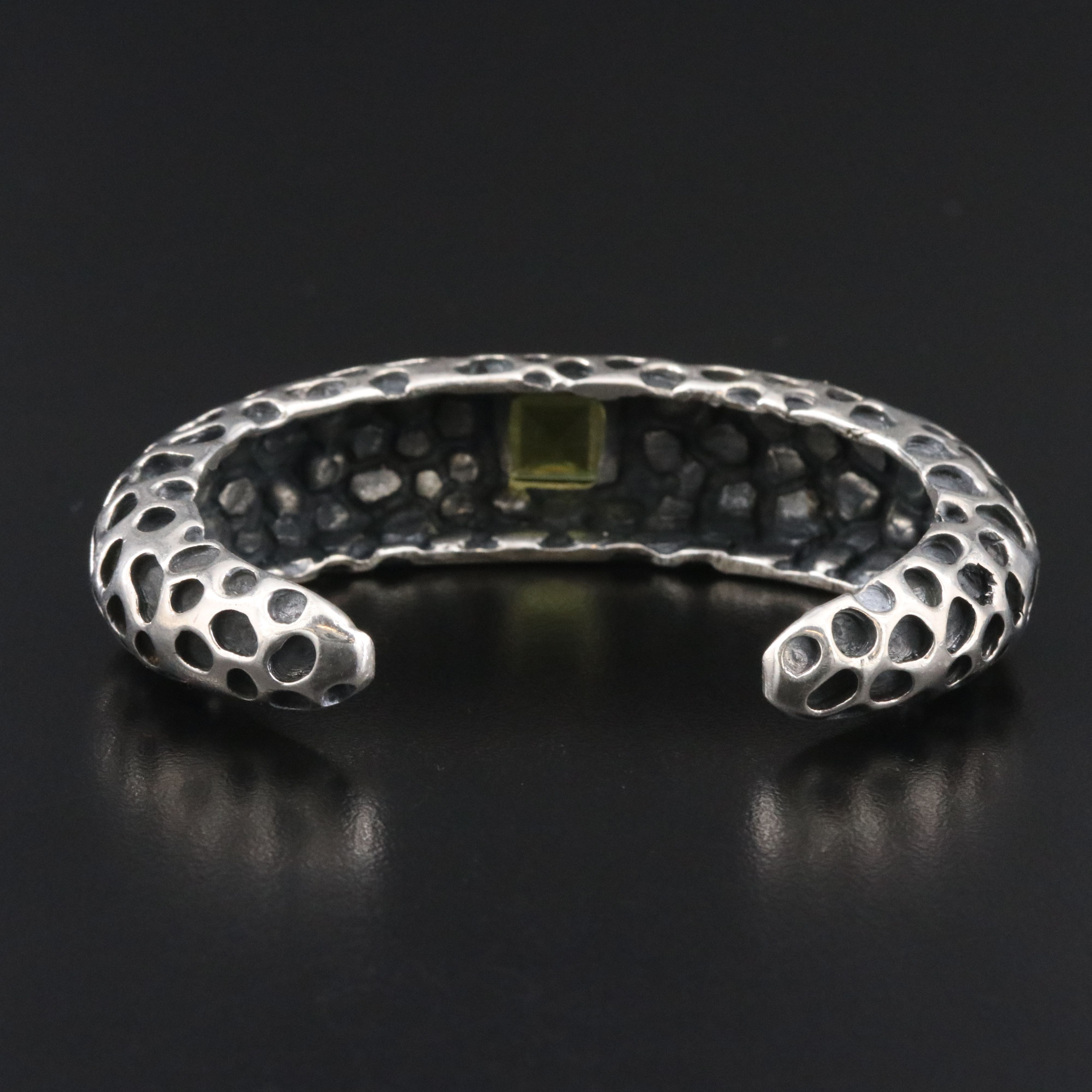 Dian Malouf Sterling Citrine Cuff Bracelet with 14K Accent