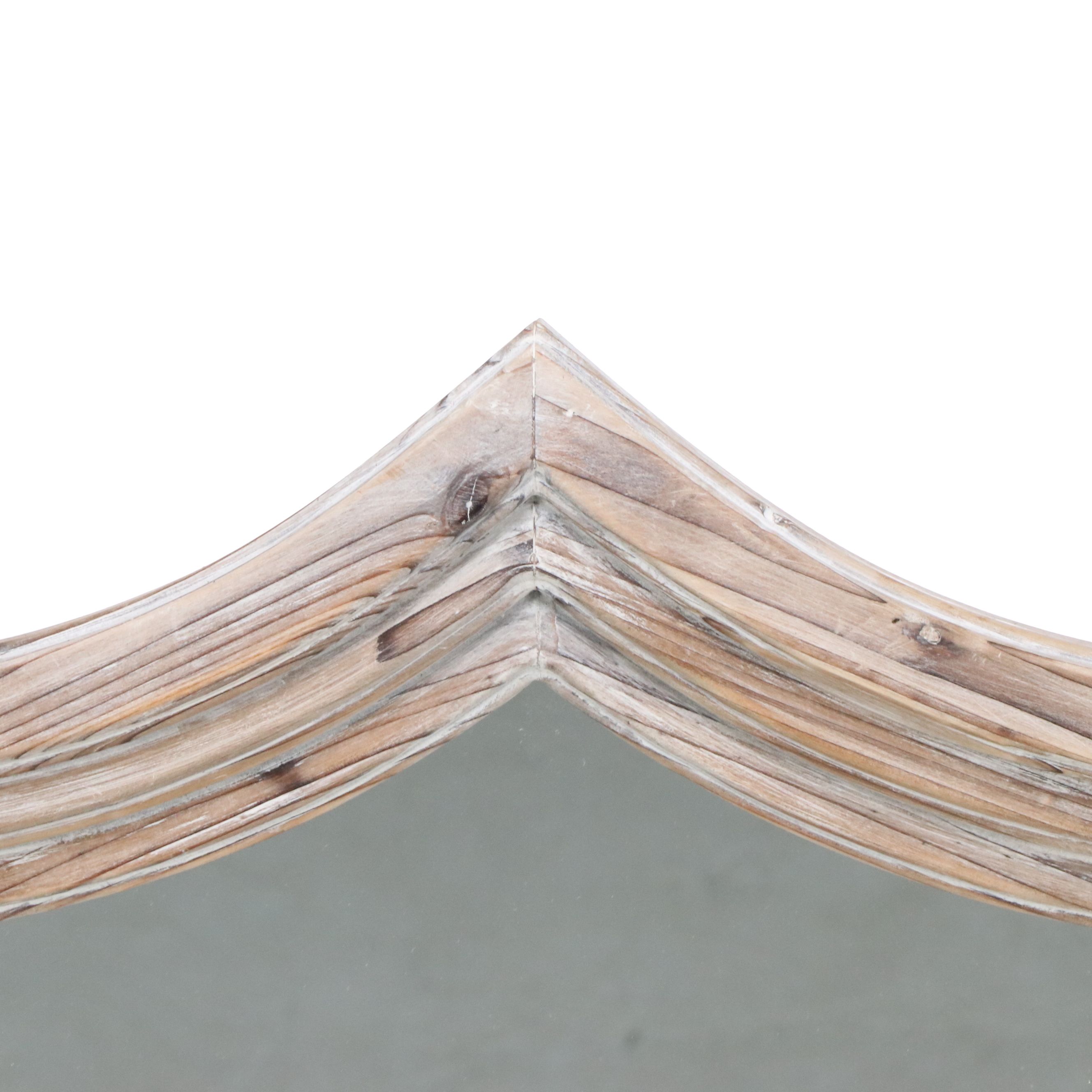 Armorial Style Rustic Wooden Wall Mirror