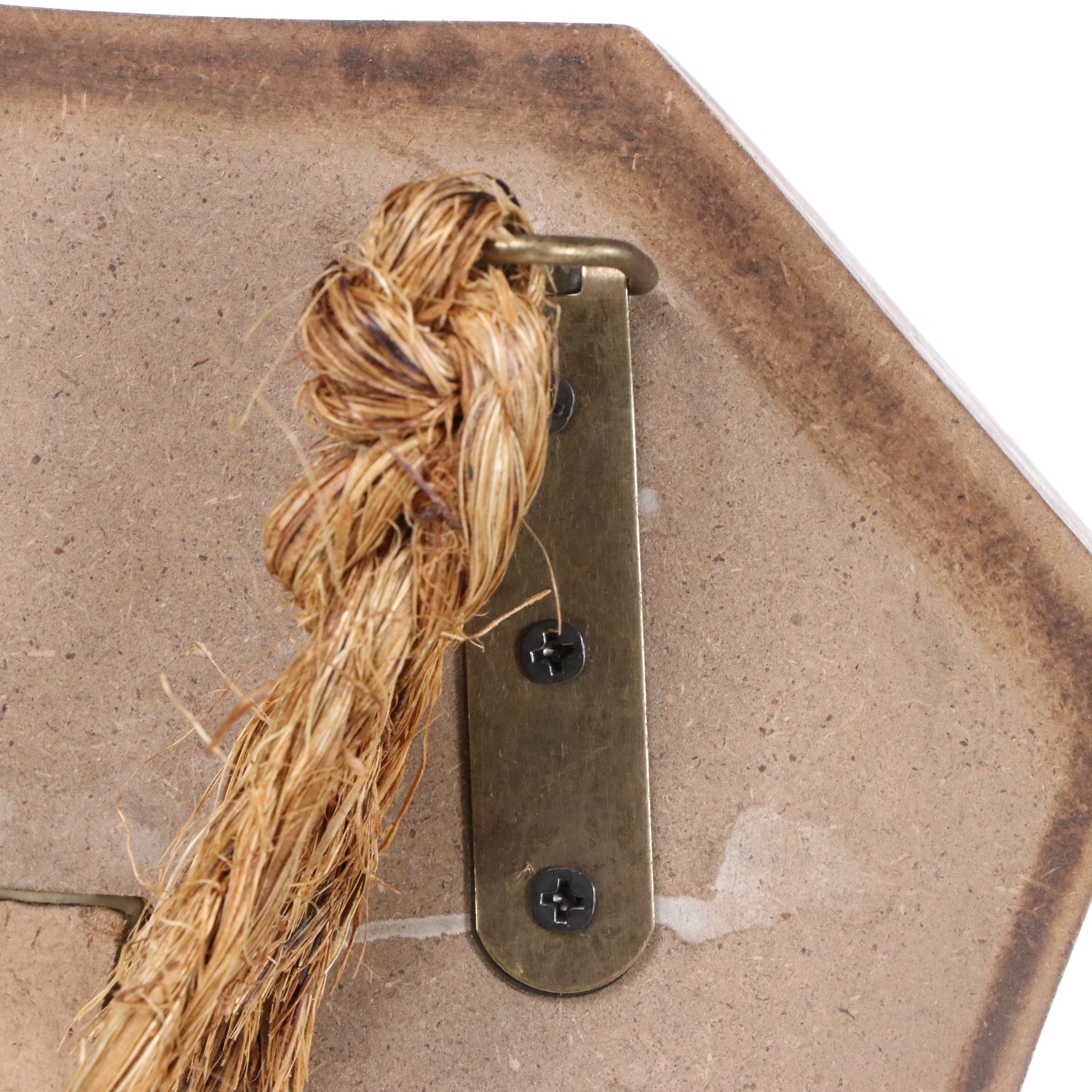 Armorial Style Rustic Wooden Wall Mirror