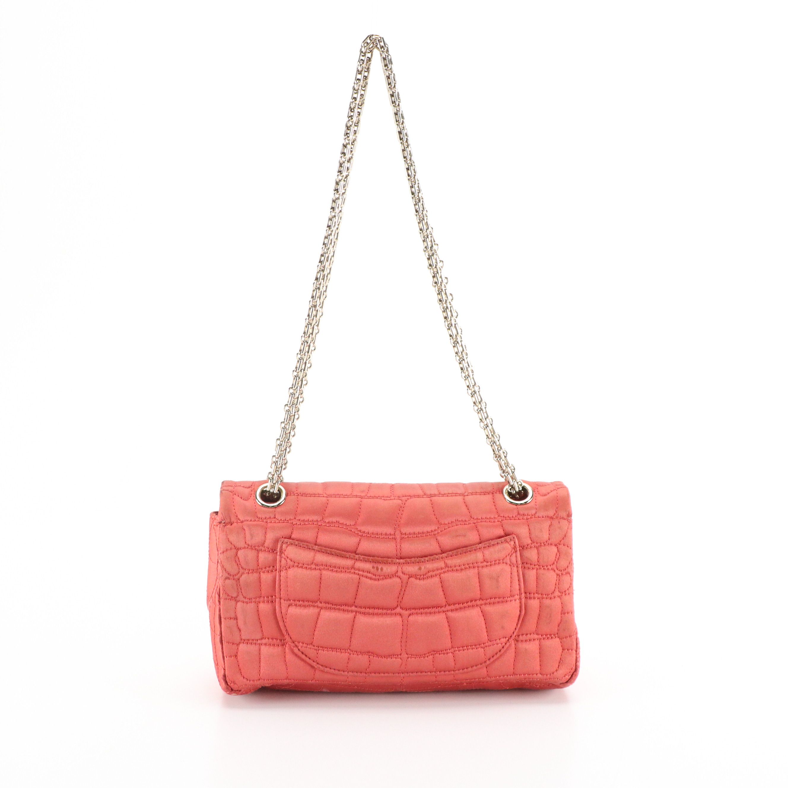 Chanel 2.55 Reissue Flap Chain Bag in Crocodile Quilted Silk