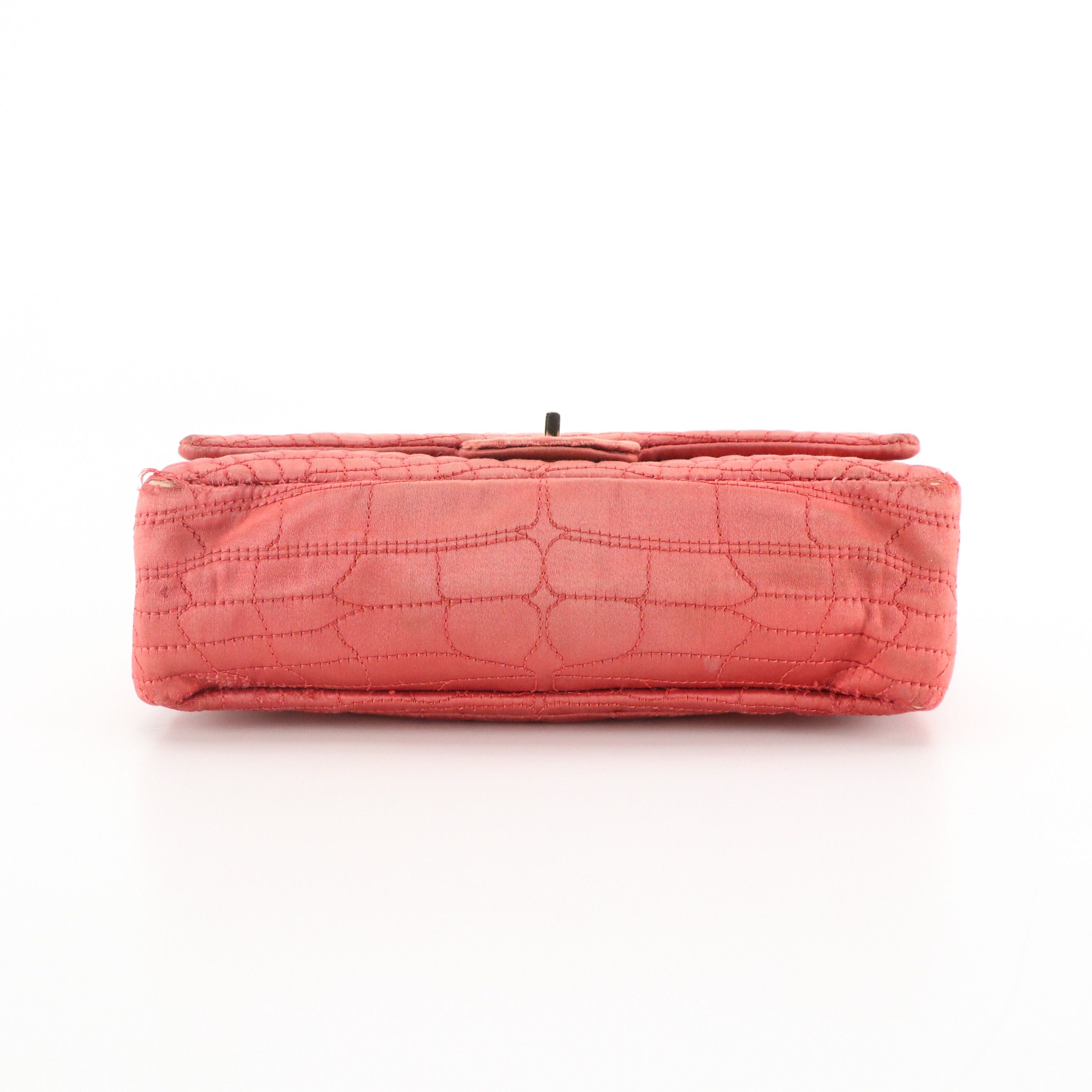 Chanel 2.55 Reissue Flap Chain Bag in Crocodile Quilted Silk