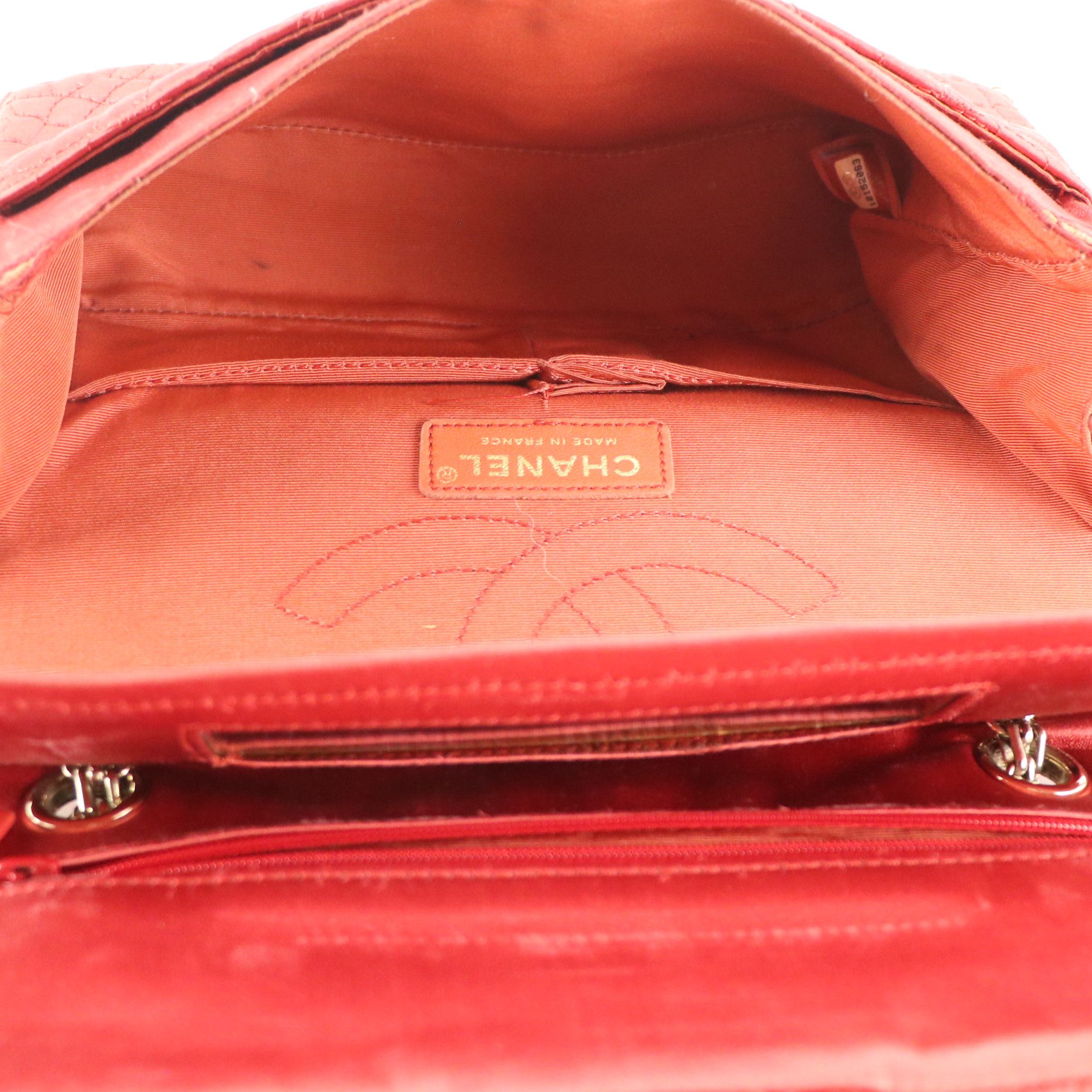 Chanel 2.55 Reissue Flap Chain Bag in Crocodile Quilted Silk