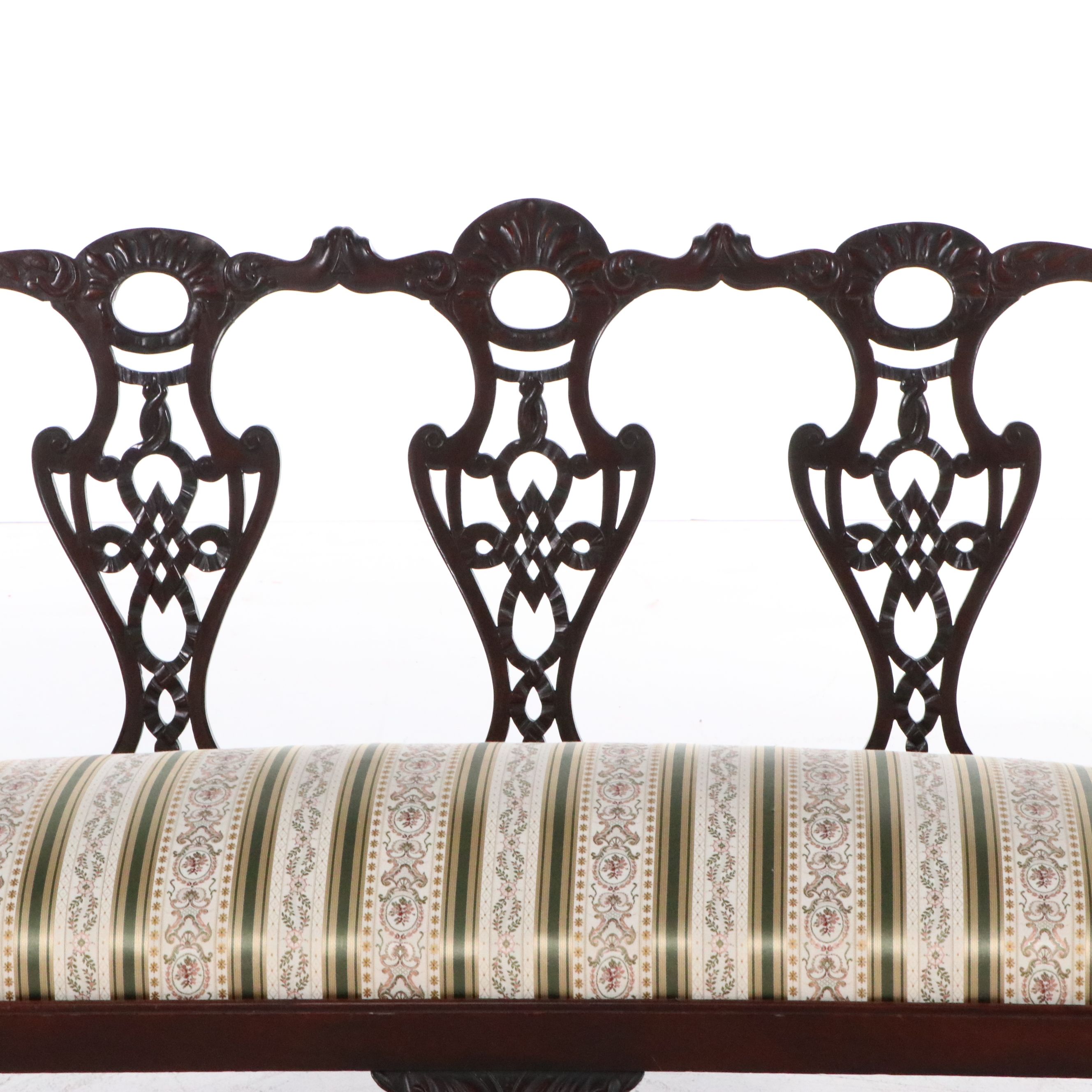 Chippendale Style Mahogany Settee