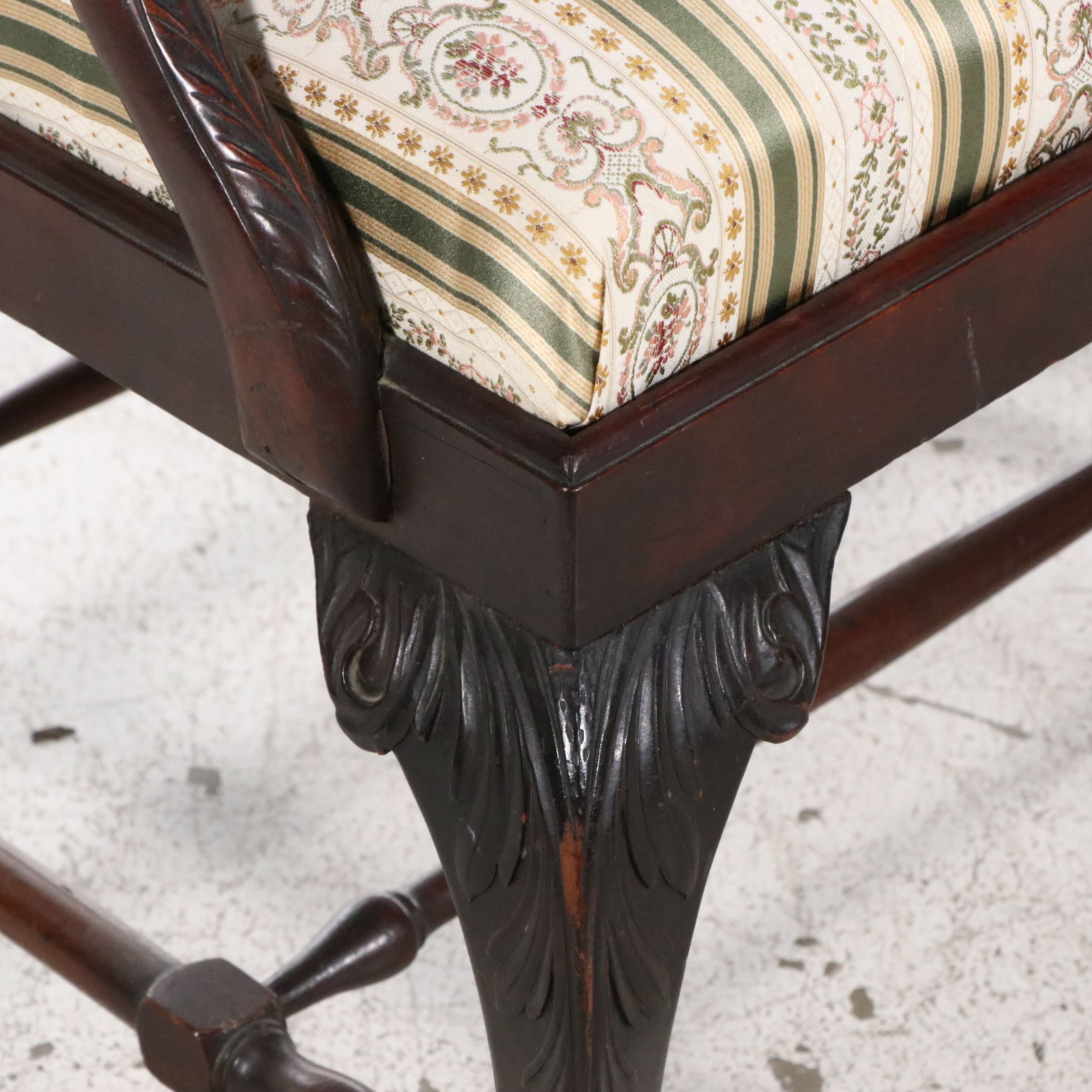 Chippendale Style Mahogany Settee