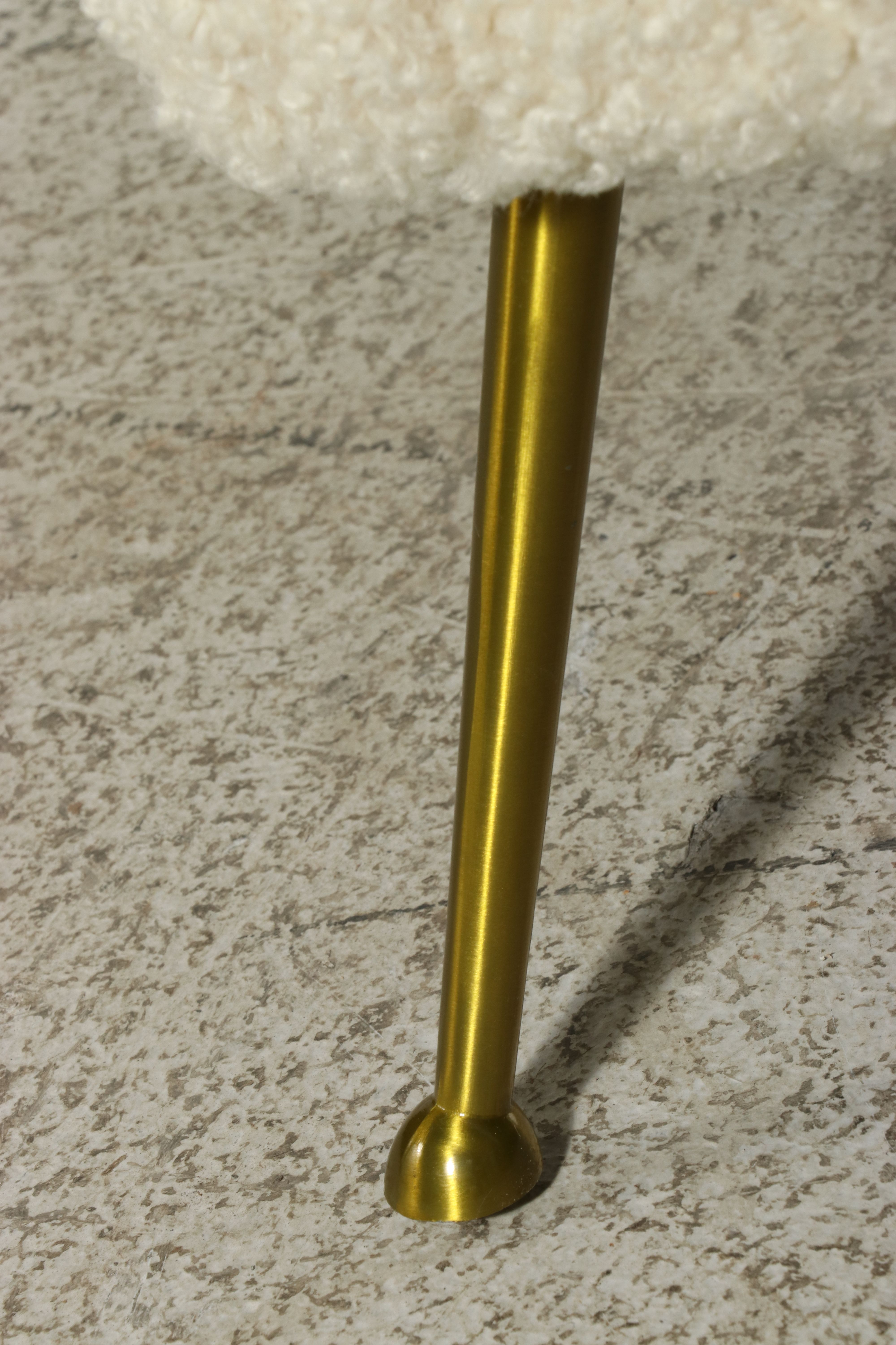 Mid Century Modern Style Bouclé Upholstered Armchair