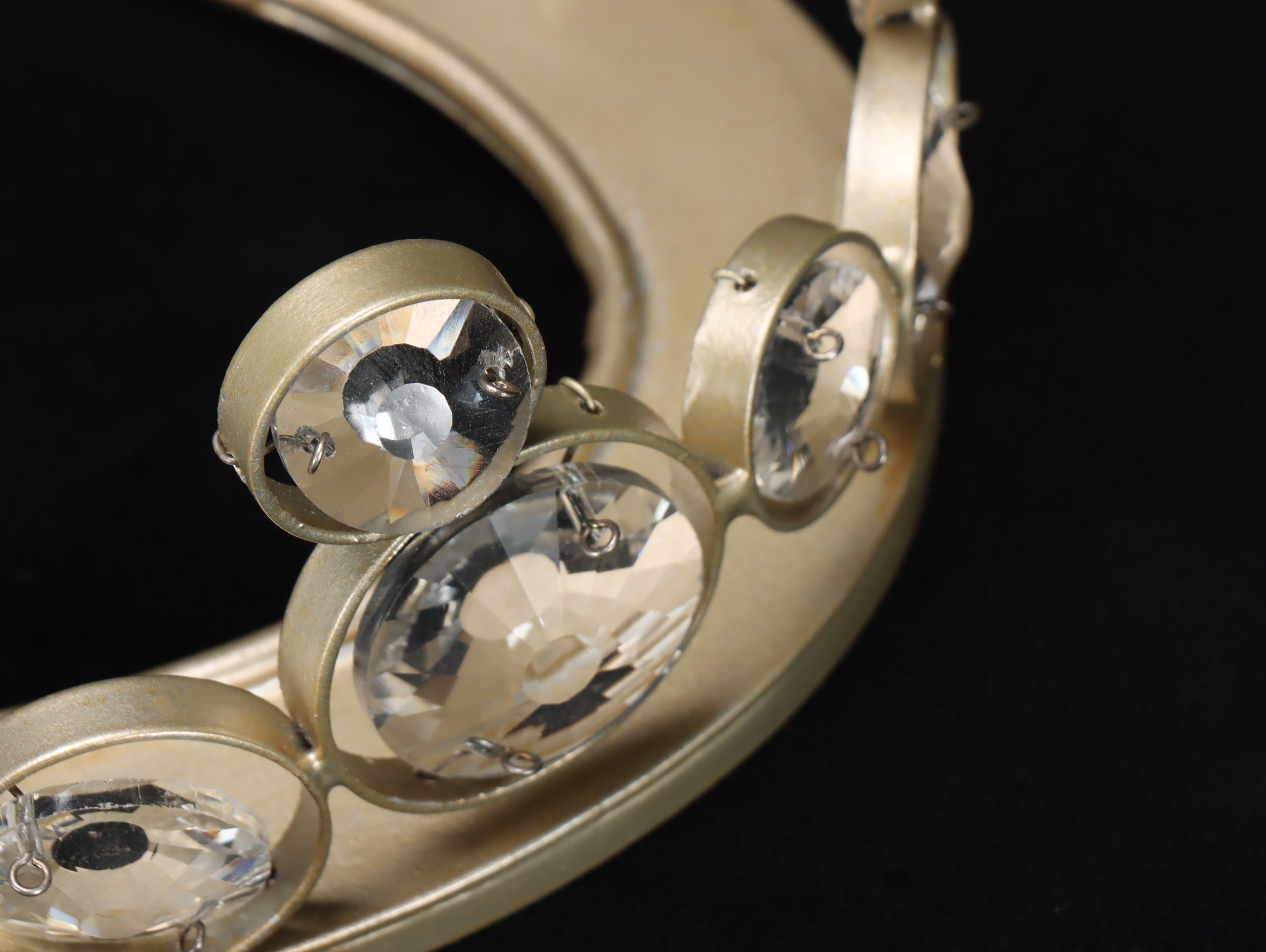 Elstead Lighting Giltmetal and Crystal "Anya" Linear 10-Light Chandelier