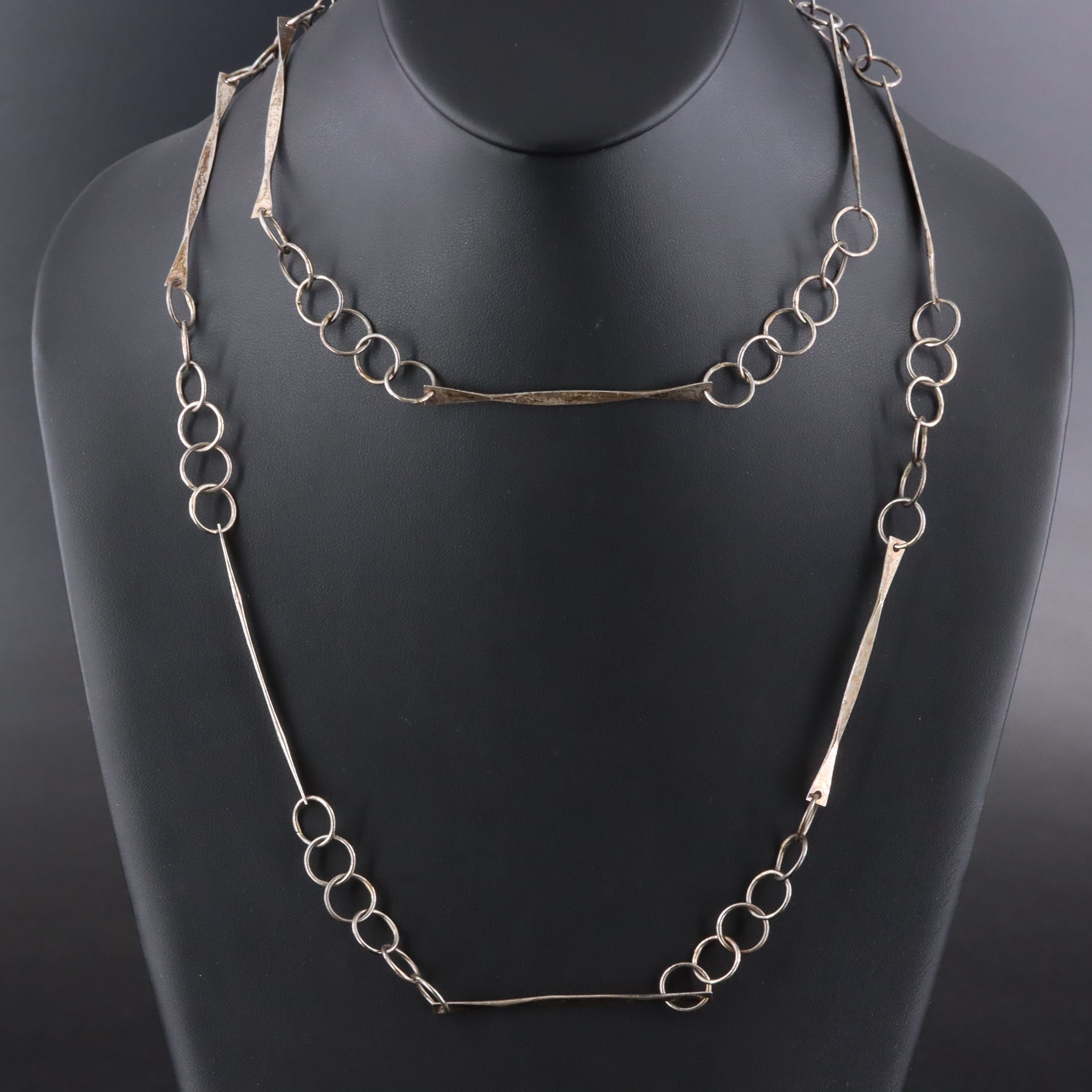 Sterling Fancy Link Necklace
