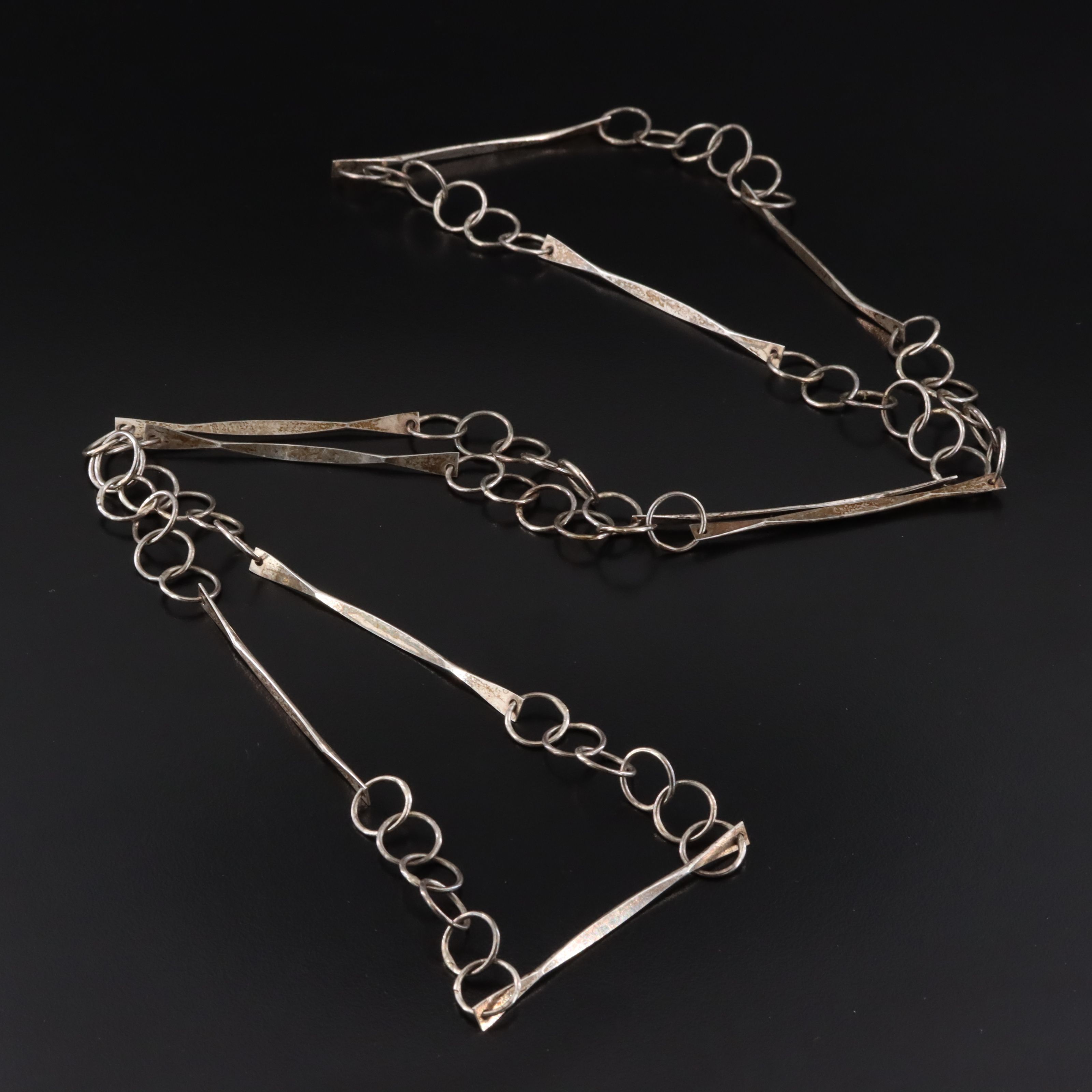 Sterling Fancy Link Necklace