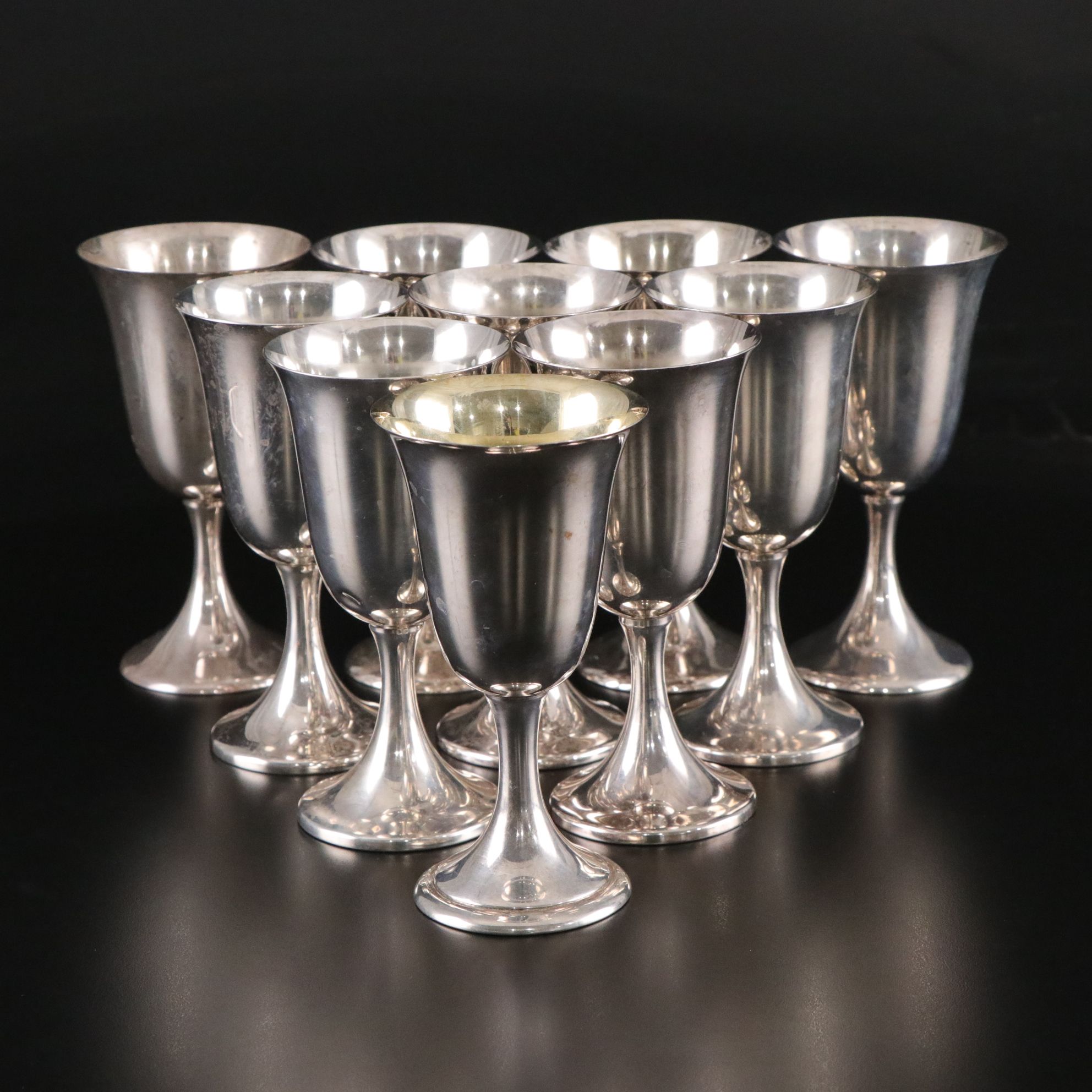 Fisher, Preisner and Alvin Sterling Silver Goblets