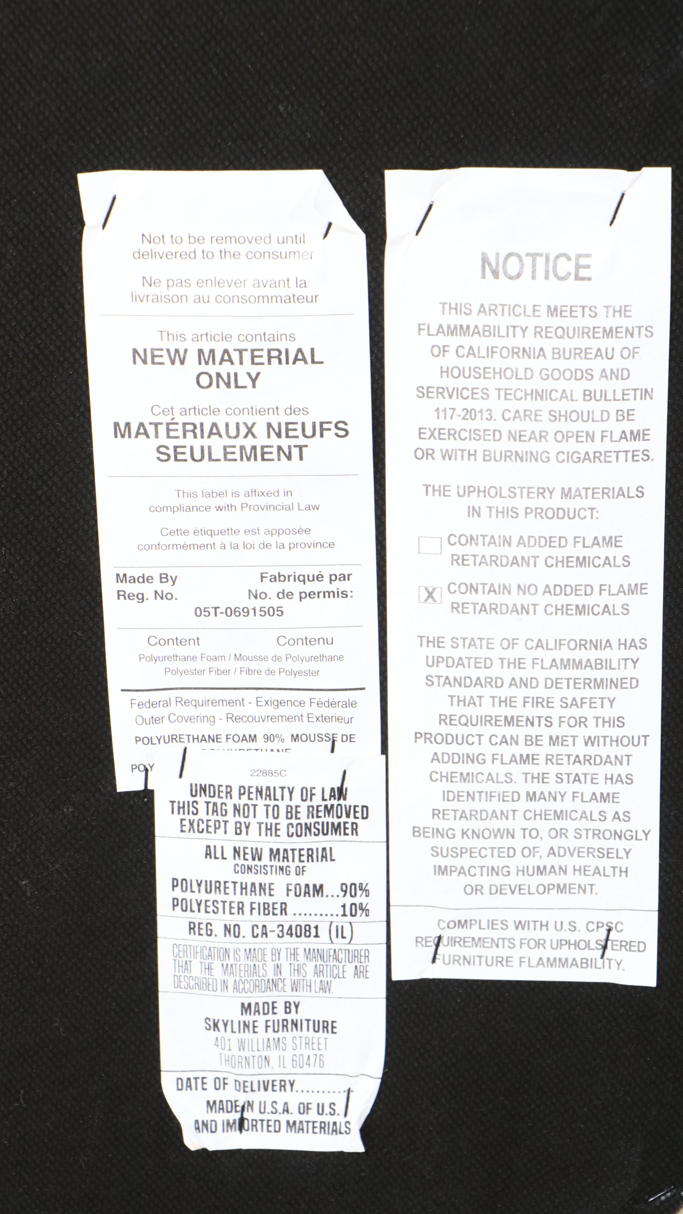 Pair of Skyline Furniture Blue Batik Upholstered Cylindrical Ottomans