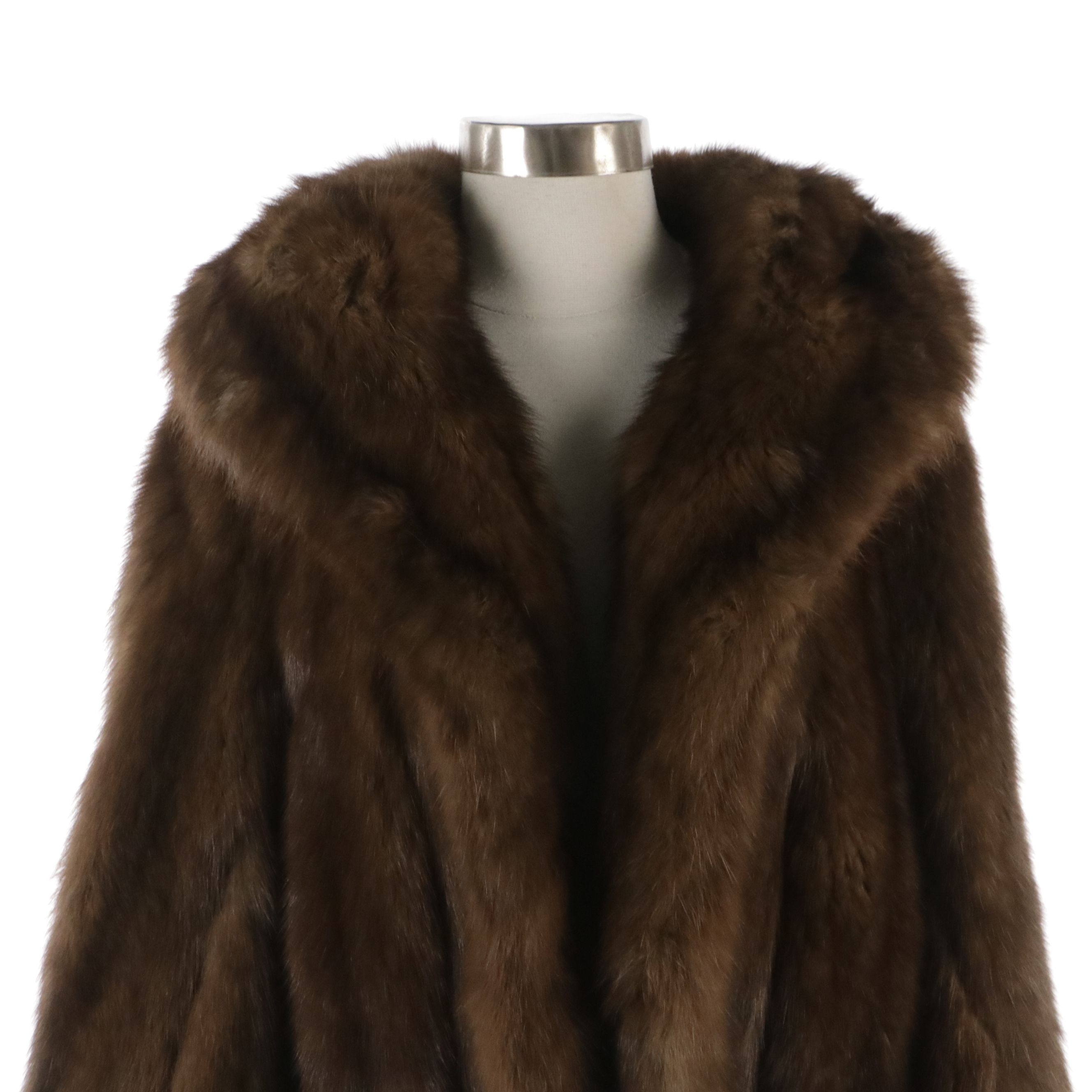 Sable Fur Three-Quarter Sleeve Cropped Jacket from Flemington Furs, 1960s