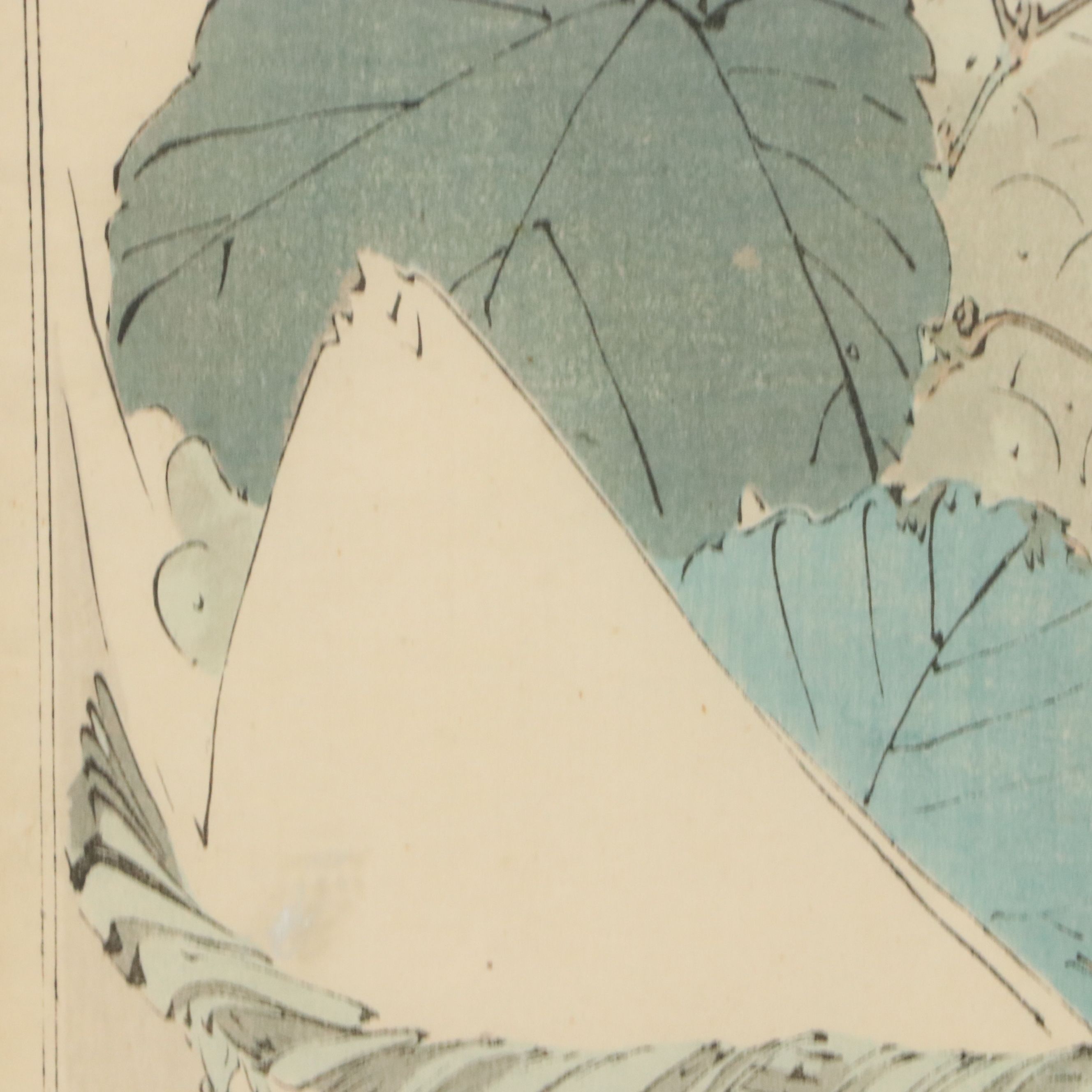 Watanabe Shōtei Ukiyo-e Woodblock Print of Dragonfly on Fruit Basket