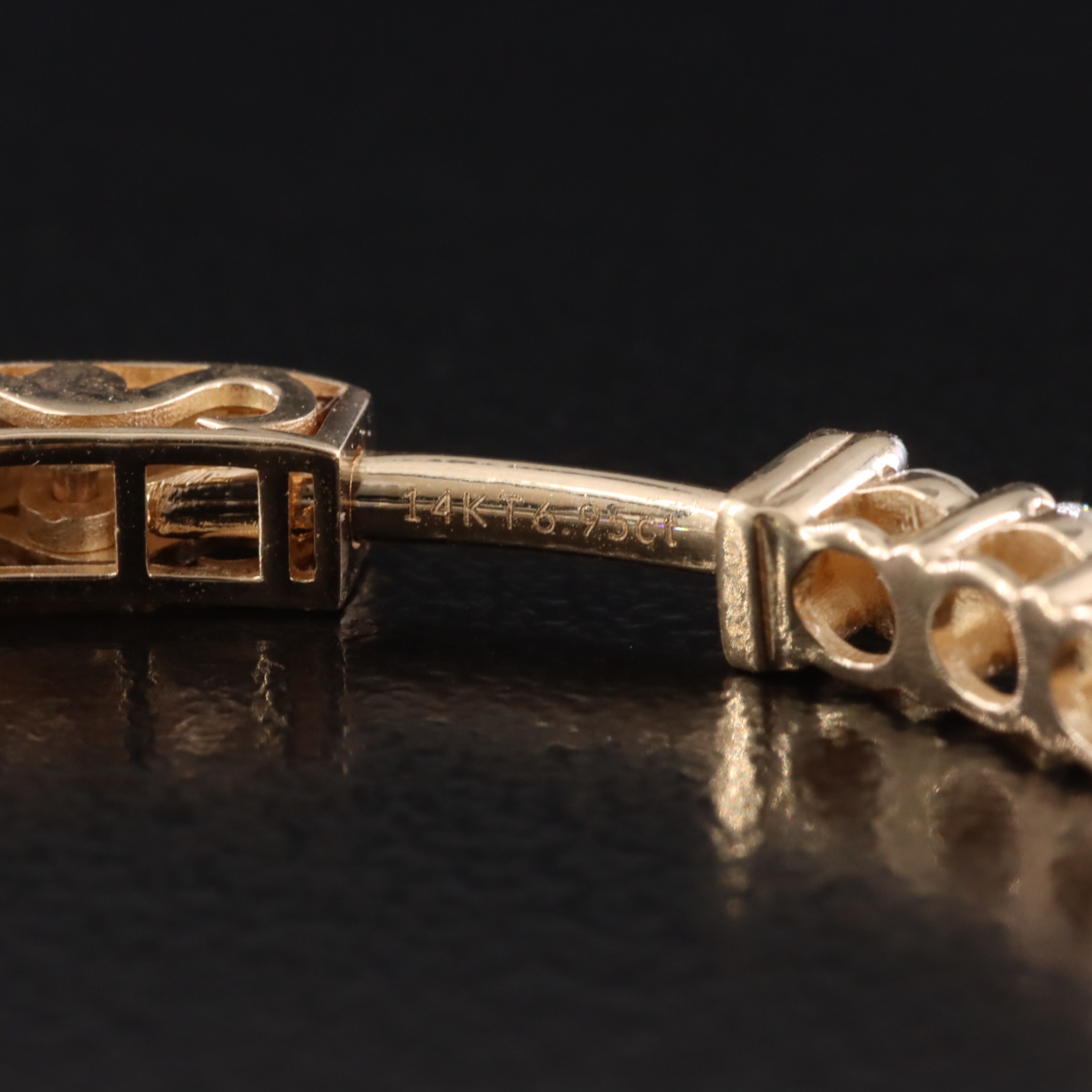 14K 6.95 CTW Diamond Inside-Out Hoop Earrings