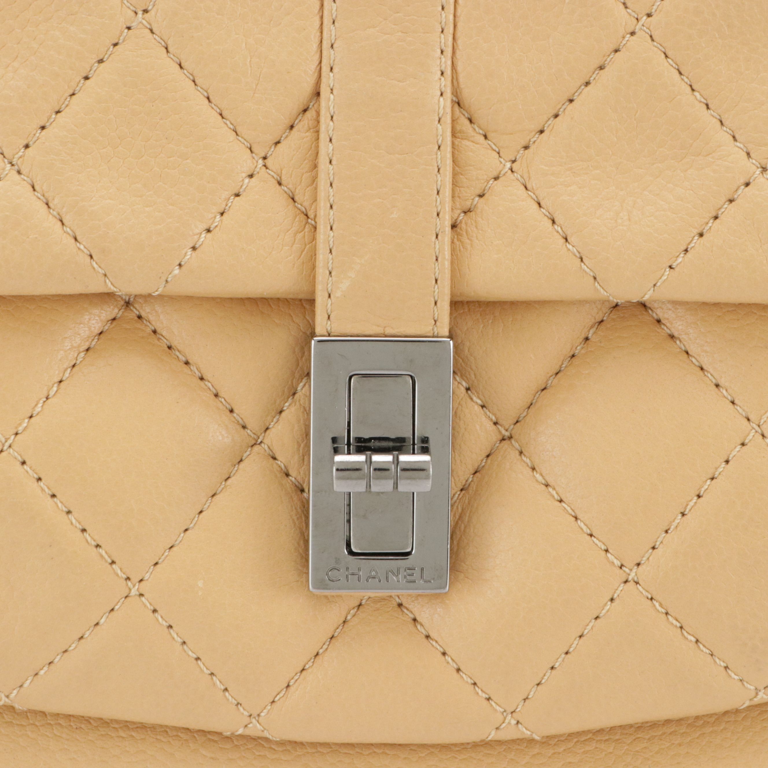 Chanel Mademoiselle Lock Flap Accordion Shoulder Bag in Quilted Caviar Leather