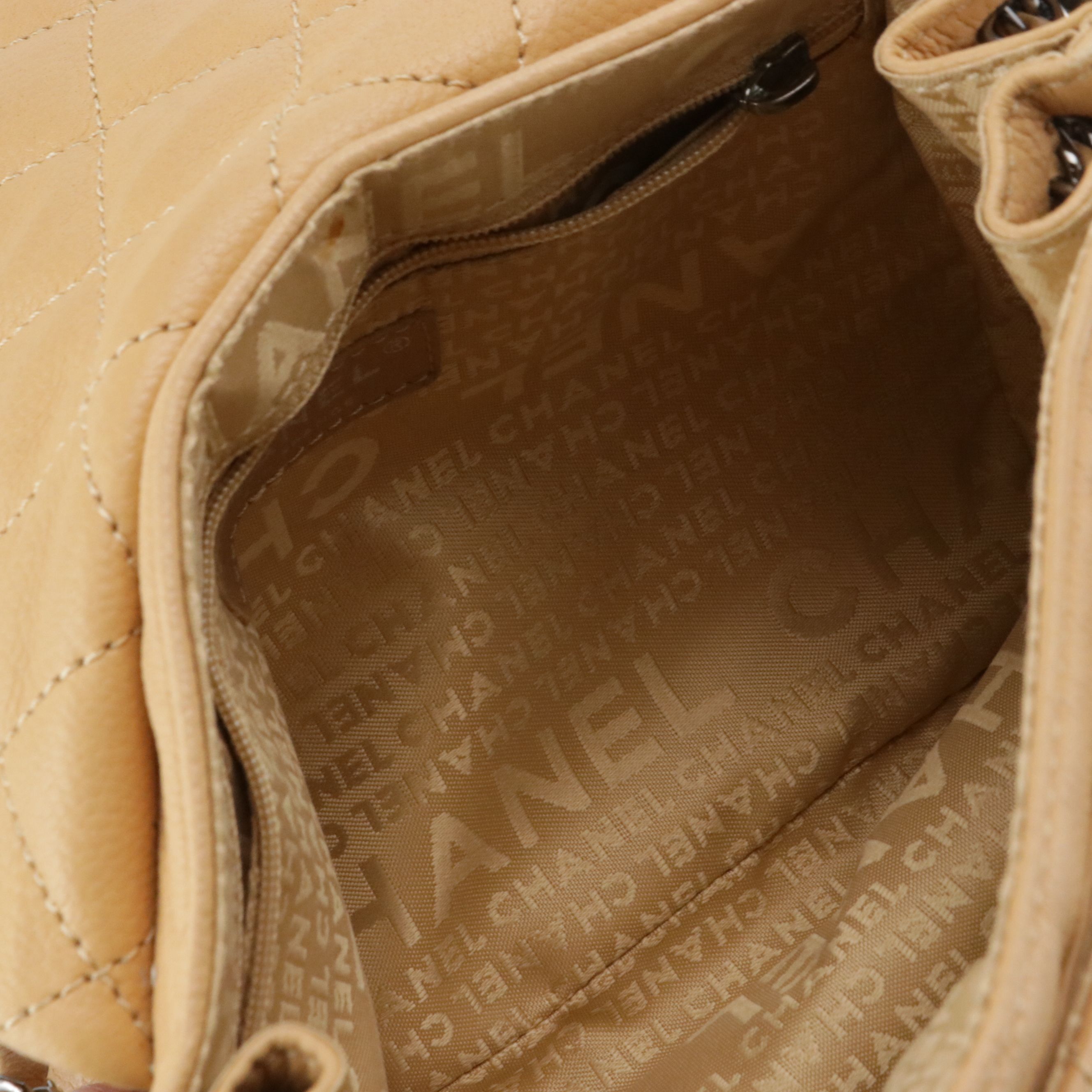 Chanel Mademoiselle Lock Flap Accordion Shoulder Bag in Quilted Caviar Leather