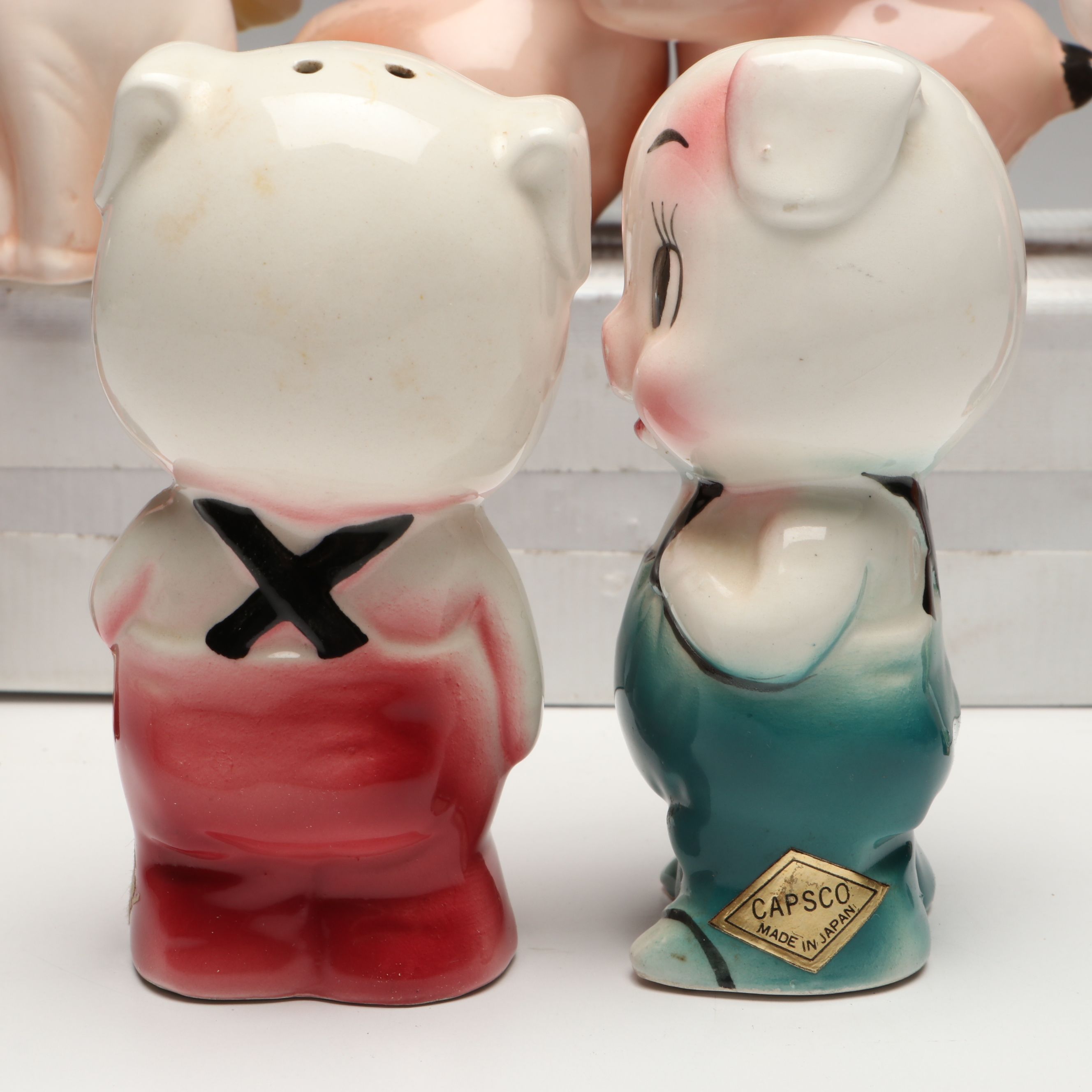 Van Tellingen "Bear Hug" with Pigs and Other Novelty Salt and Pepper Shakers