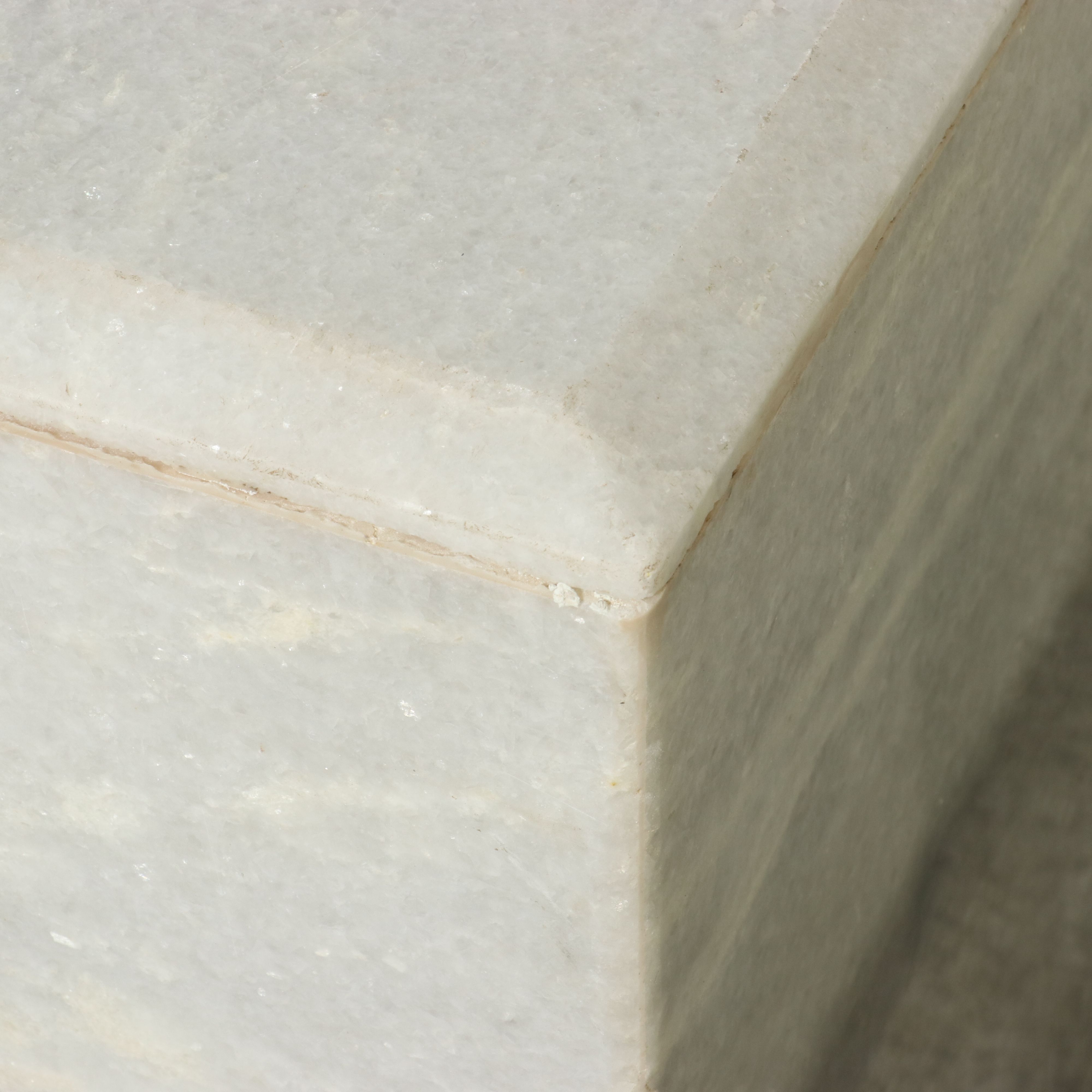 Two Contemporary Marble Cube End Tables