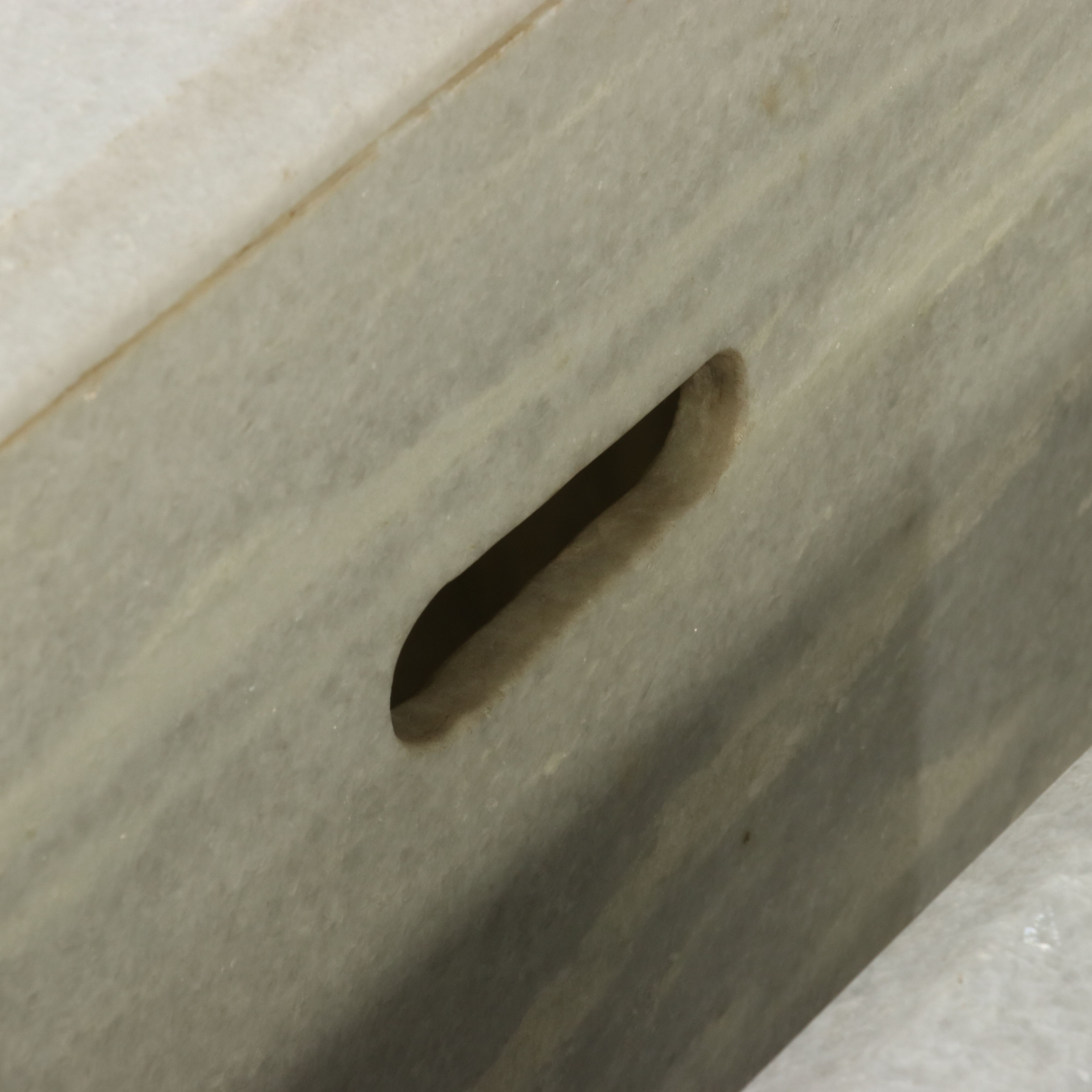 Two Contemporary Marble Cube End Tables