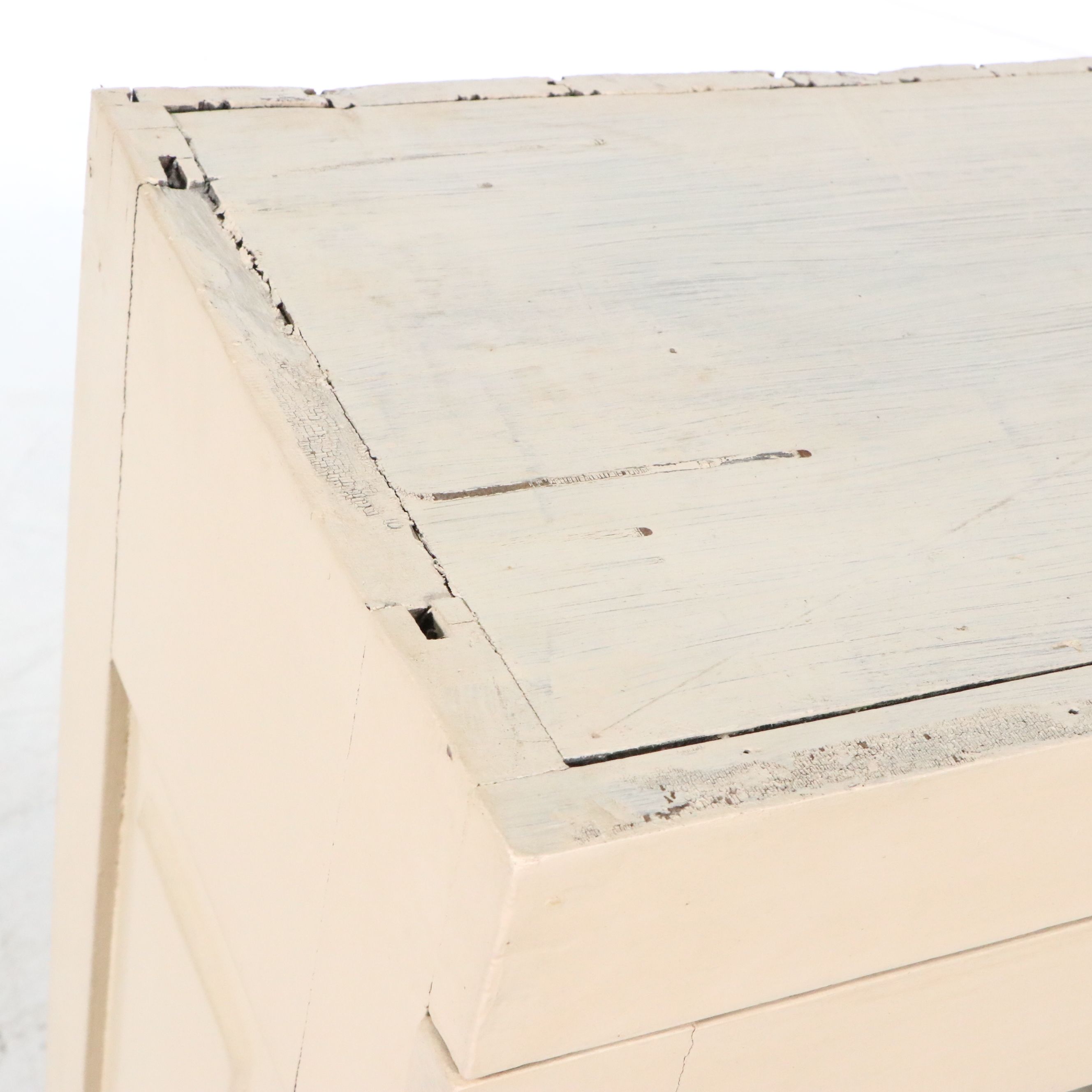 Painted Wood Cabinet Bookcase with Bakelite Pulls, Early to Mid-20th Century