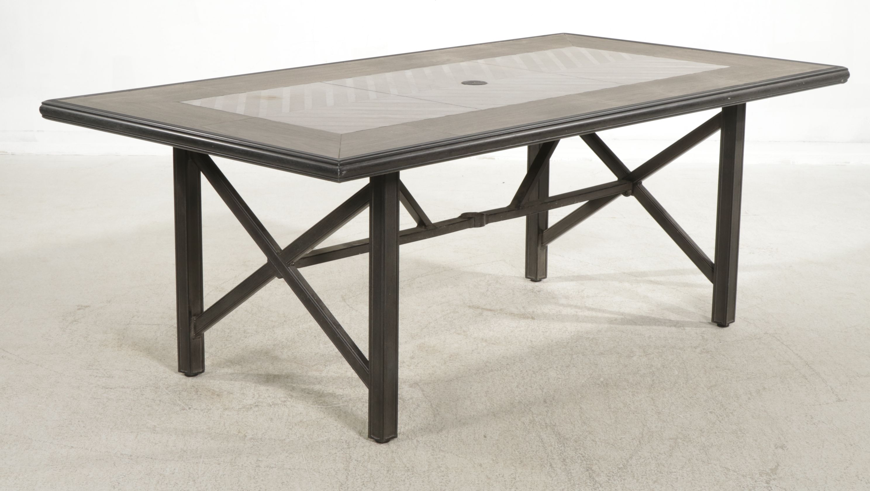 Agio Patio Tile-Top Dining Table with Six Chairs