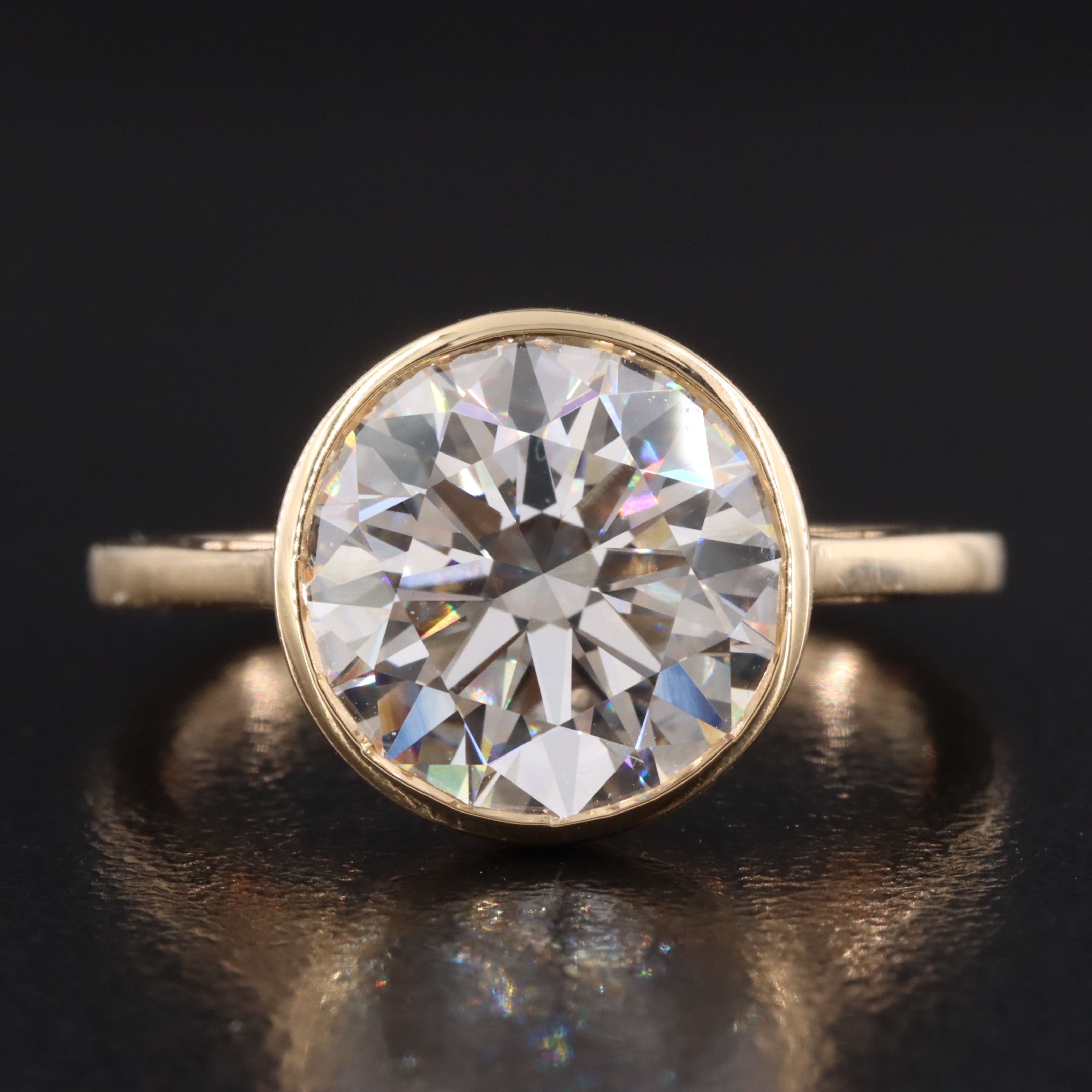 18K 4.02 CT Lab Grown Diamond Solitaire Ring with IGI Report