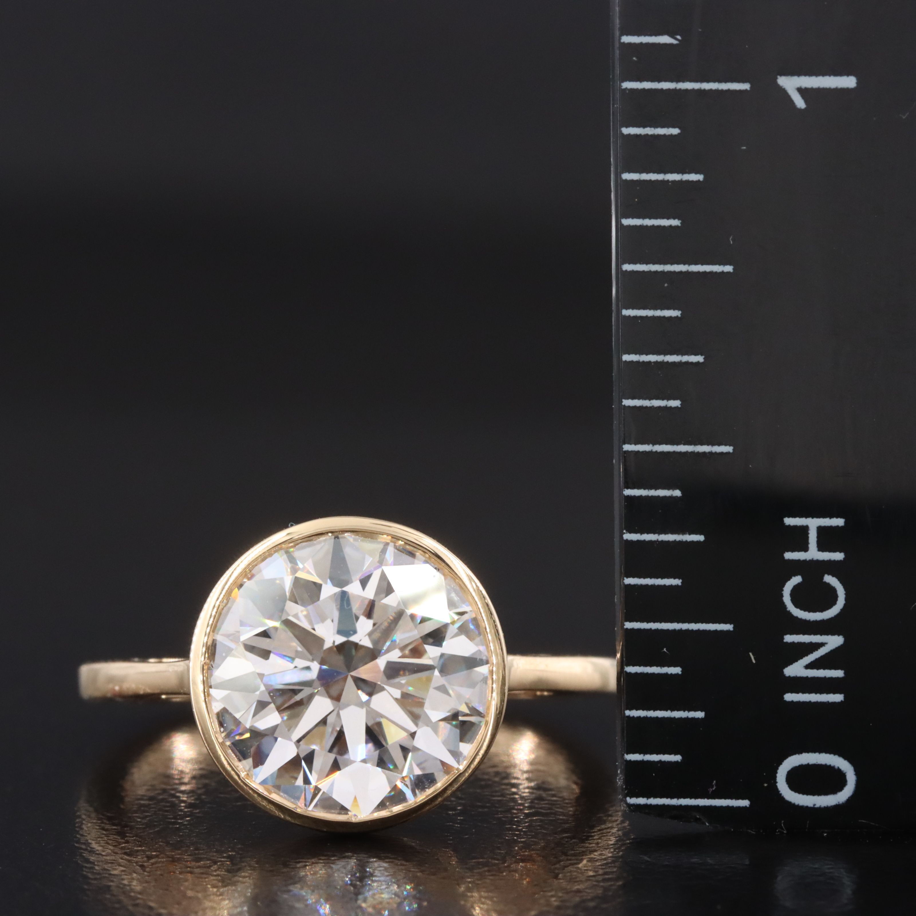 18K 4.02 CT Lab Grown Diamond Solitaire Ring with IGI Report
