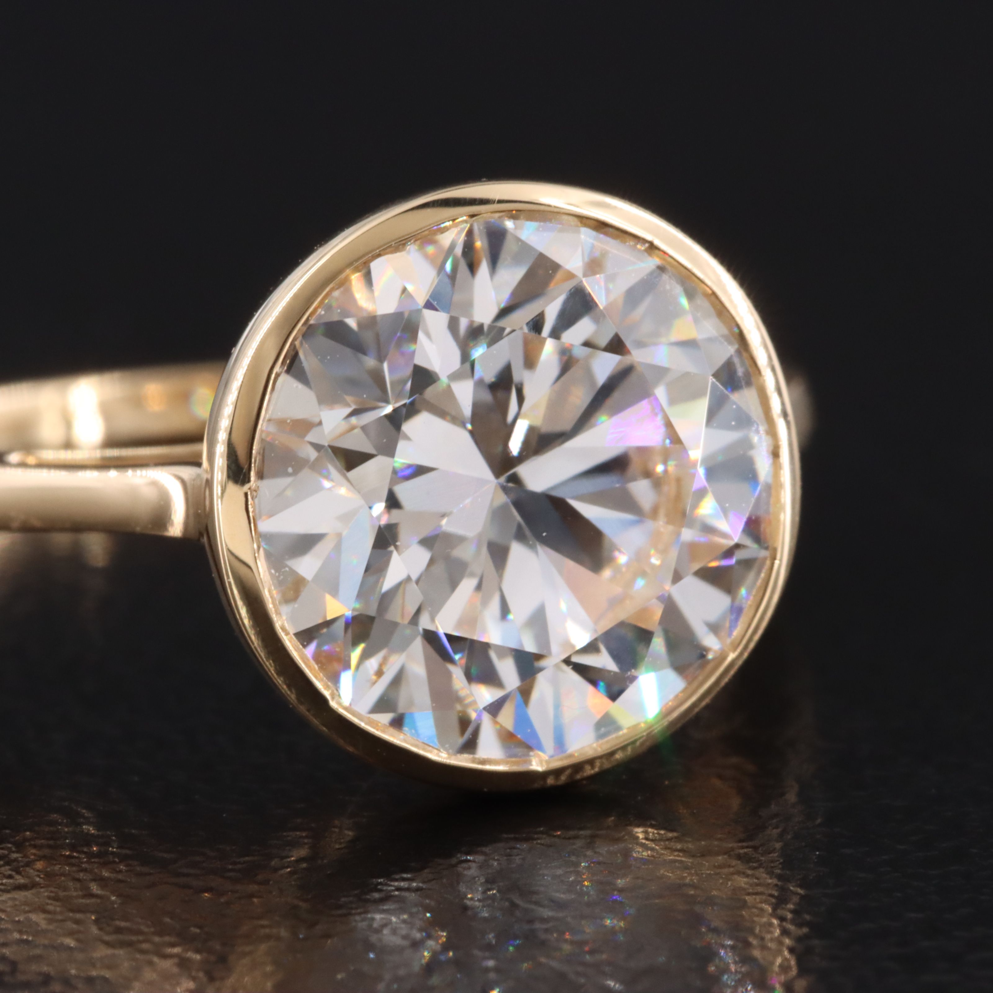 18K 4.02 CT Lab Grown Diamond Solitaire Ring with IGI Report