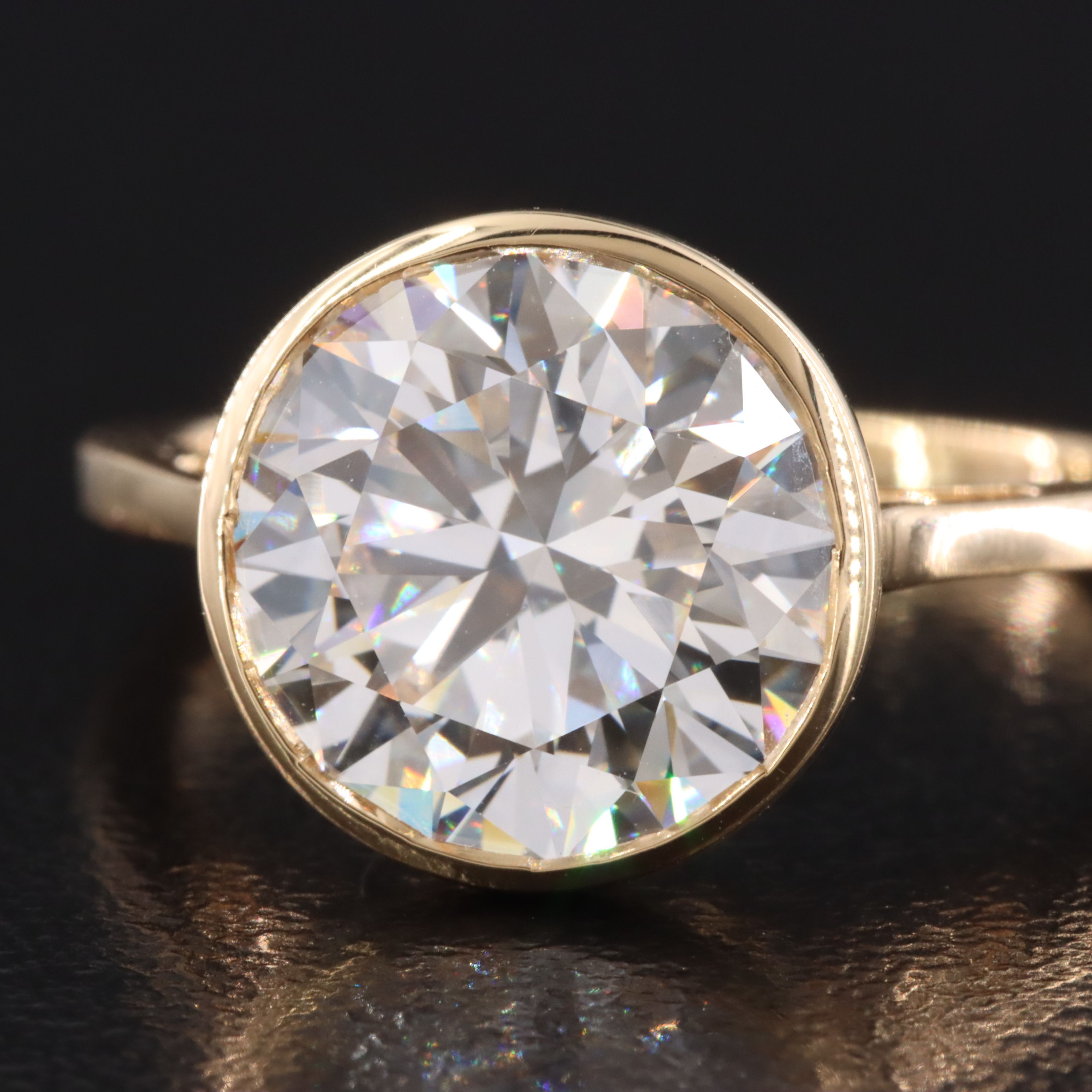 18K 4.02 CT Lab Grown Diamond Solitaire Ring with IGI Report