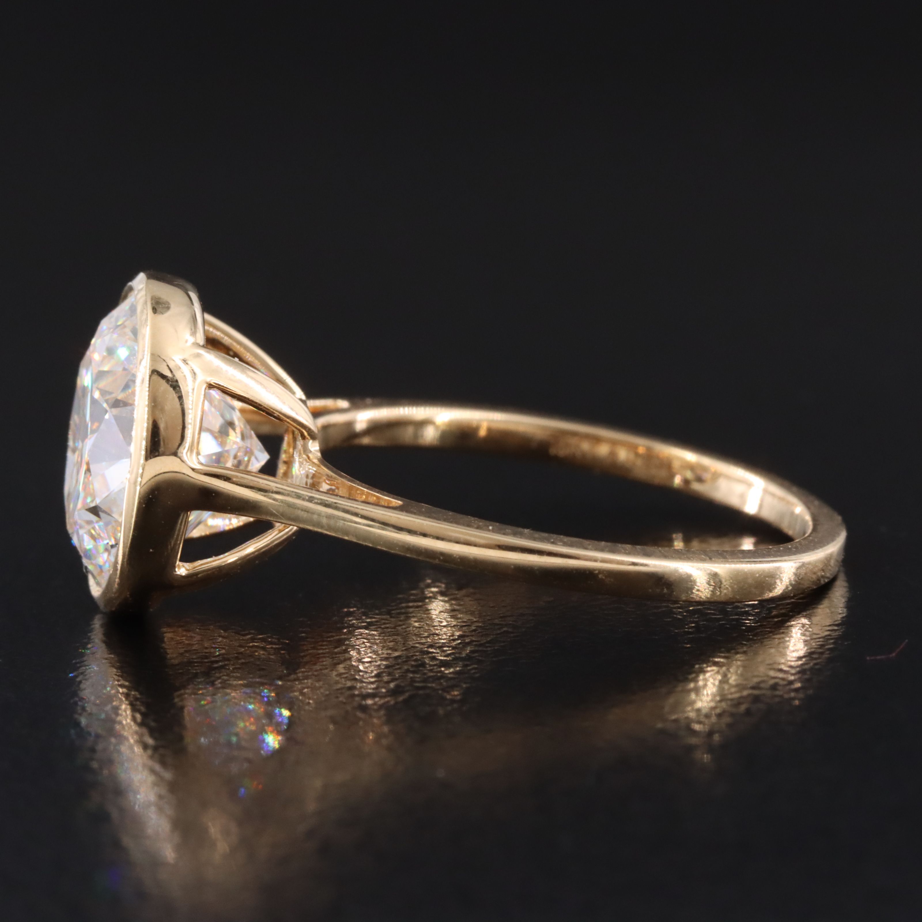 18K 4.02 CT Lab Grown Diamond Solitaire Ring with IGI Report