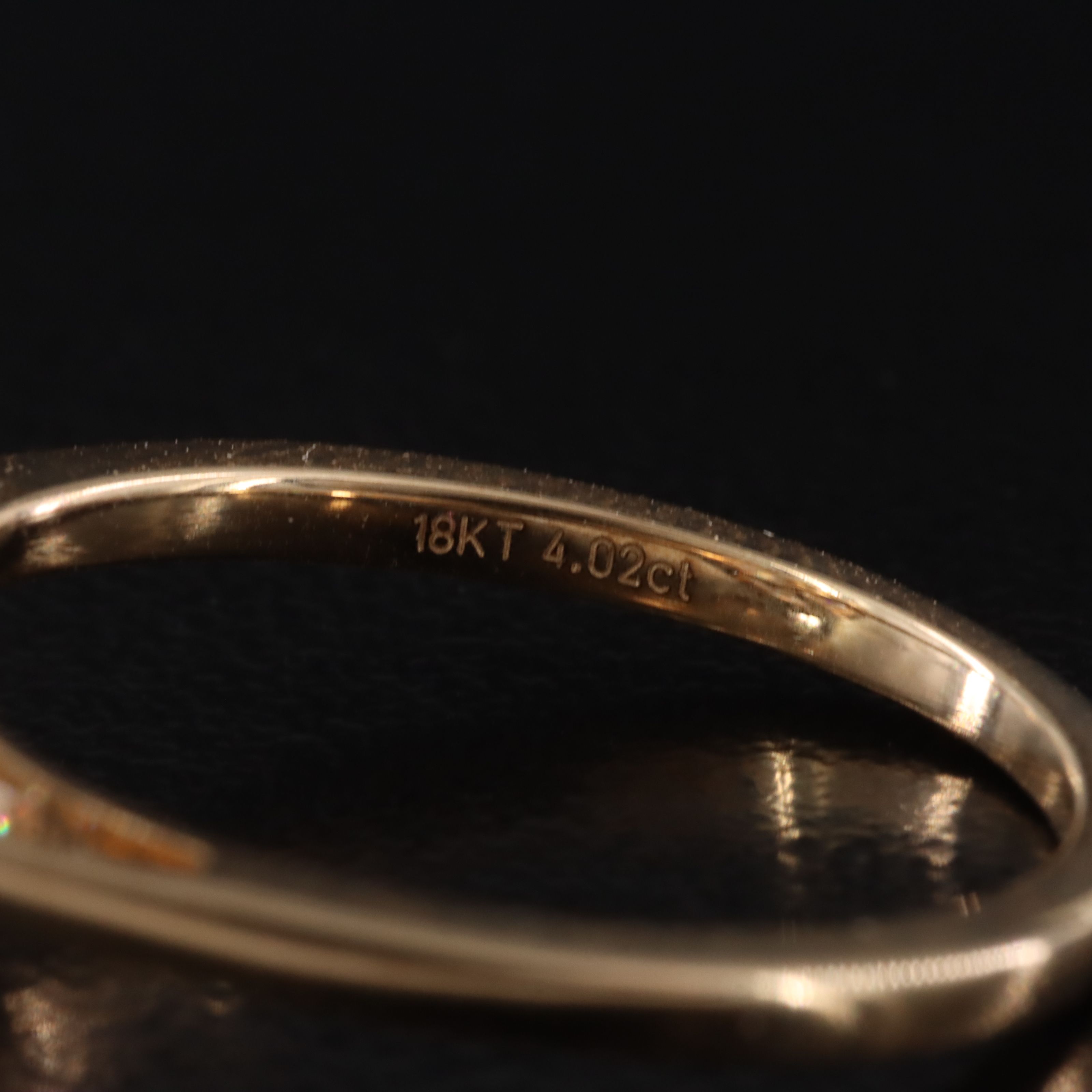 18K 4.02 CT Lab Grown Diamond Solitaire Ring with IGI Report