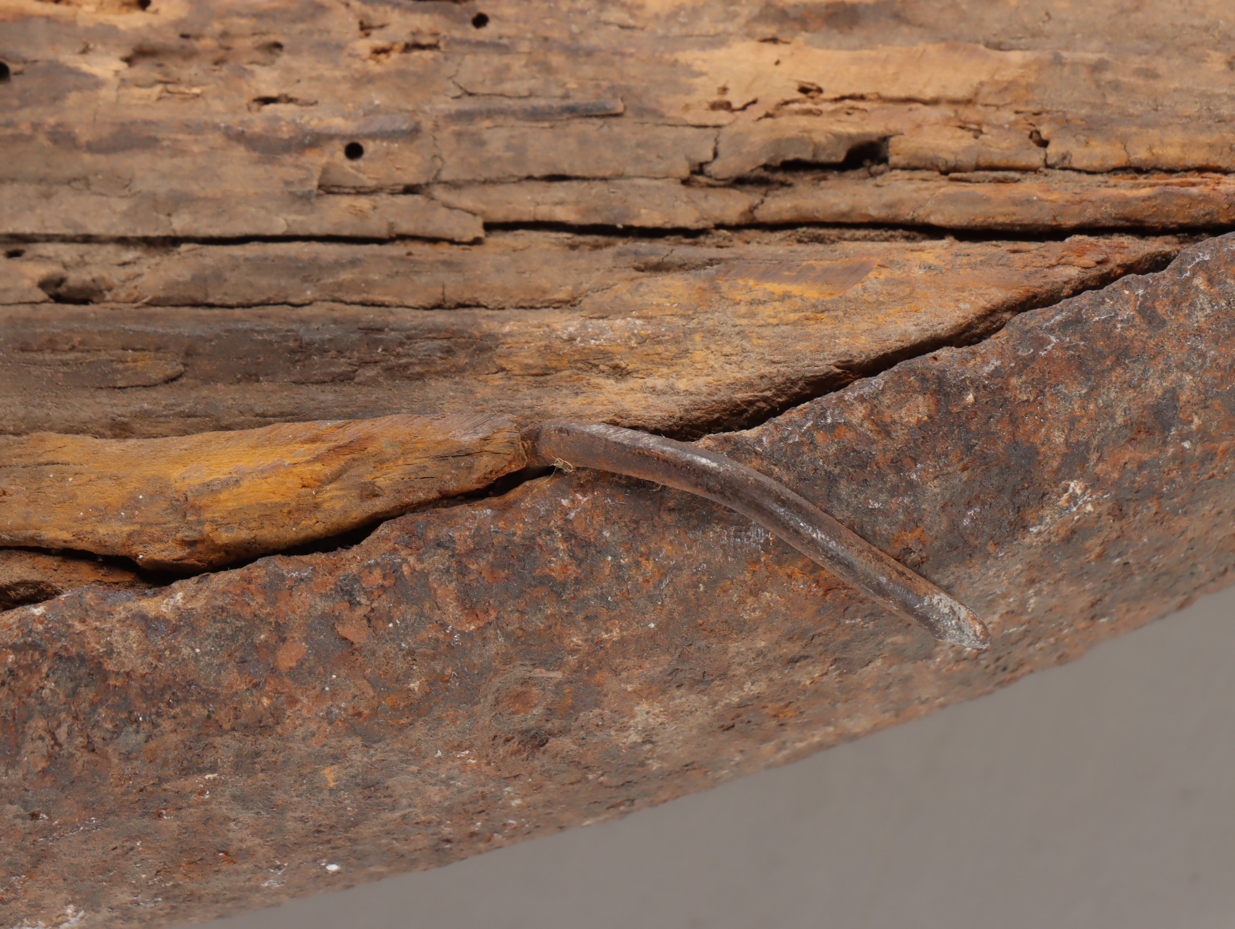 Salvaged Iron Banded Wooden Wagon Wheel