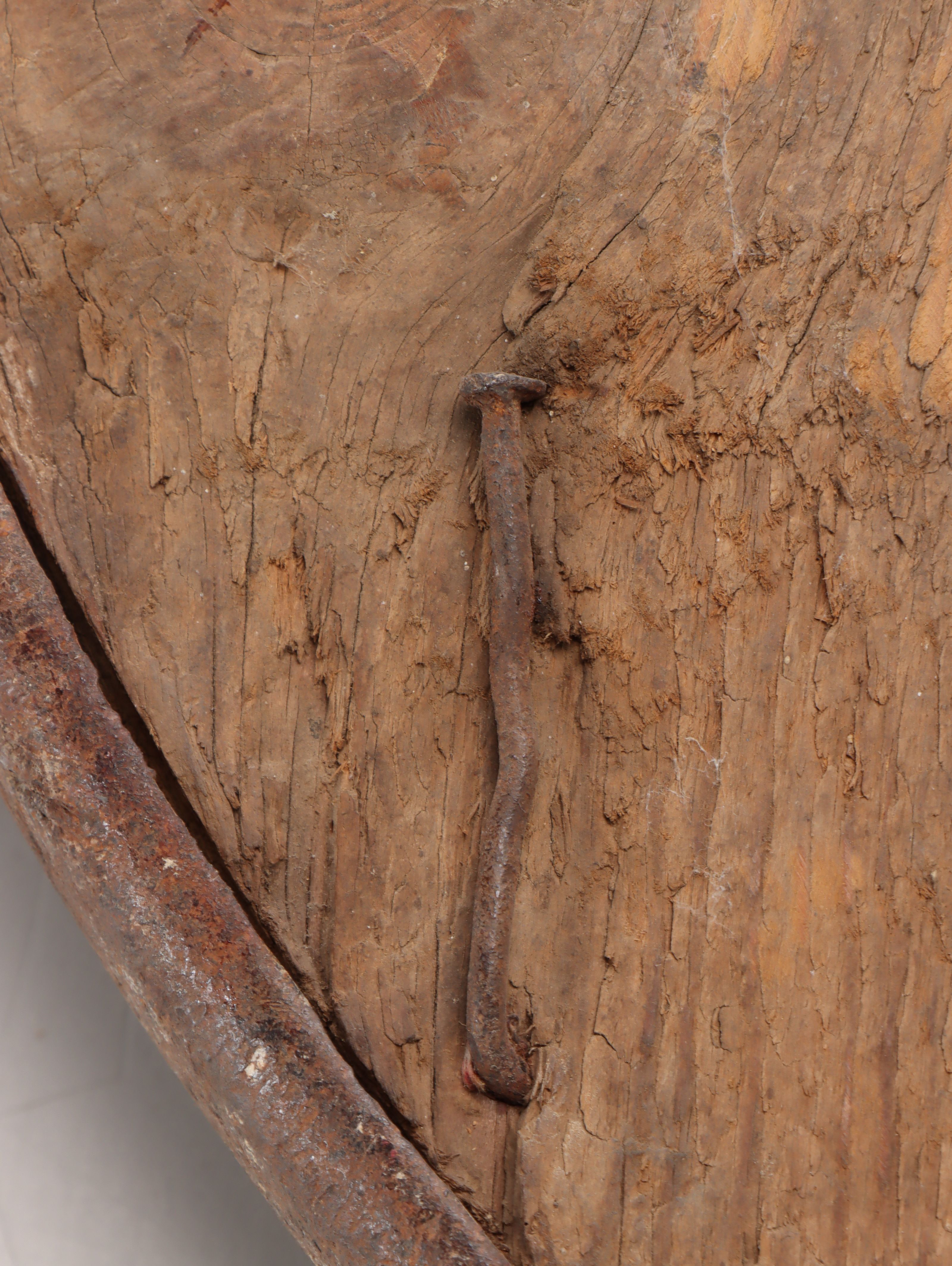 Salvaged Iron Banded Wooden Wagon Wheel