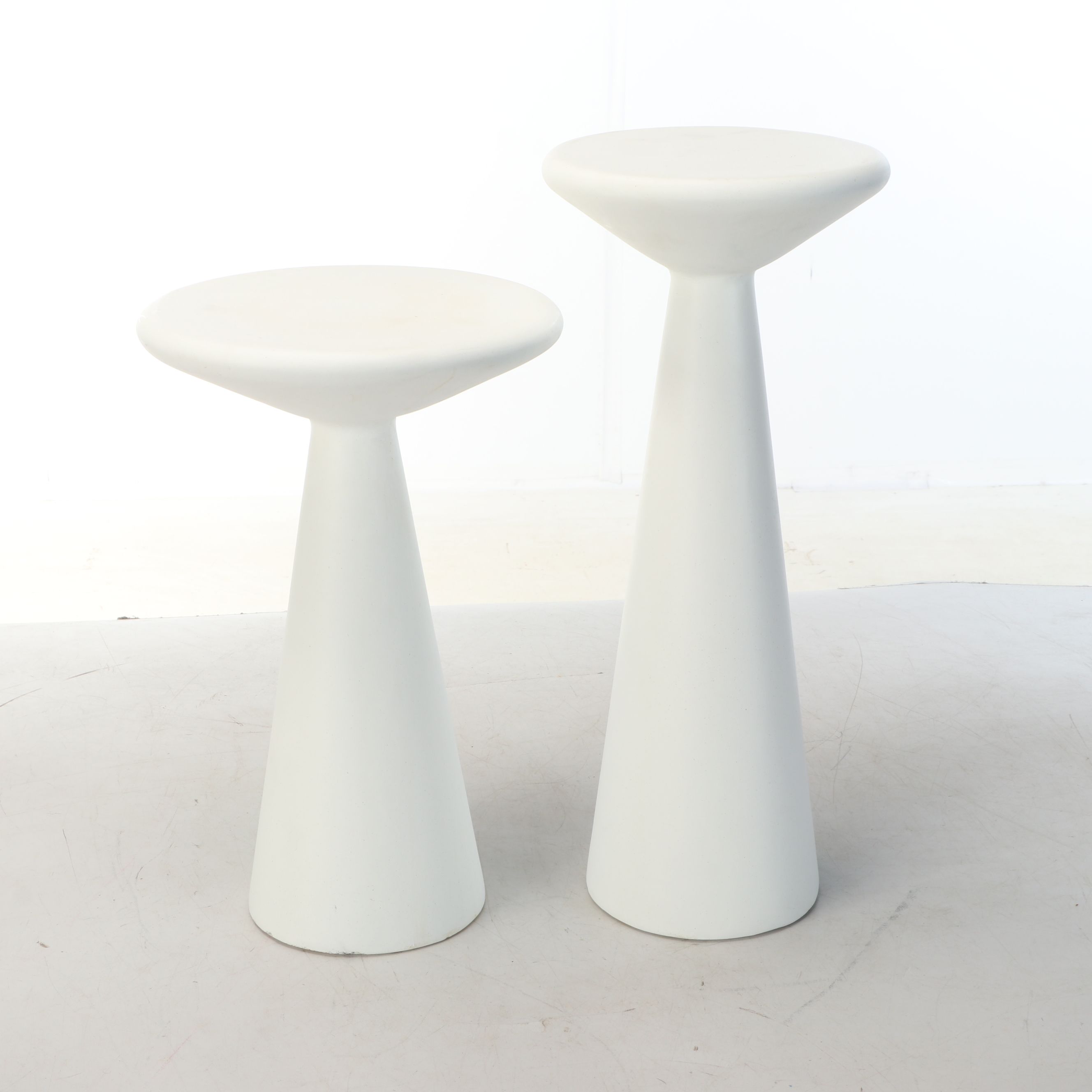 Pair of TOV Furniture Concrete Accent Tables