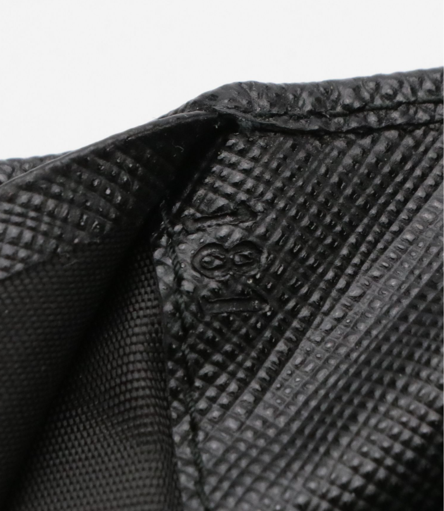 Prada Six-Key Trifold Case in Black Saffiano Leather