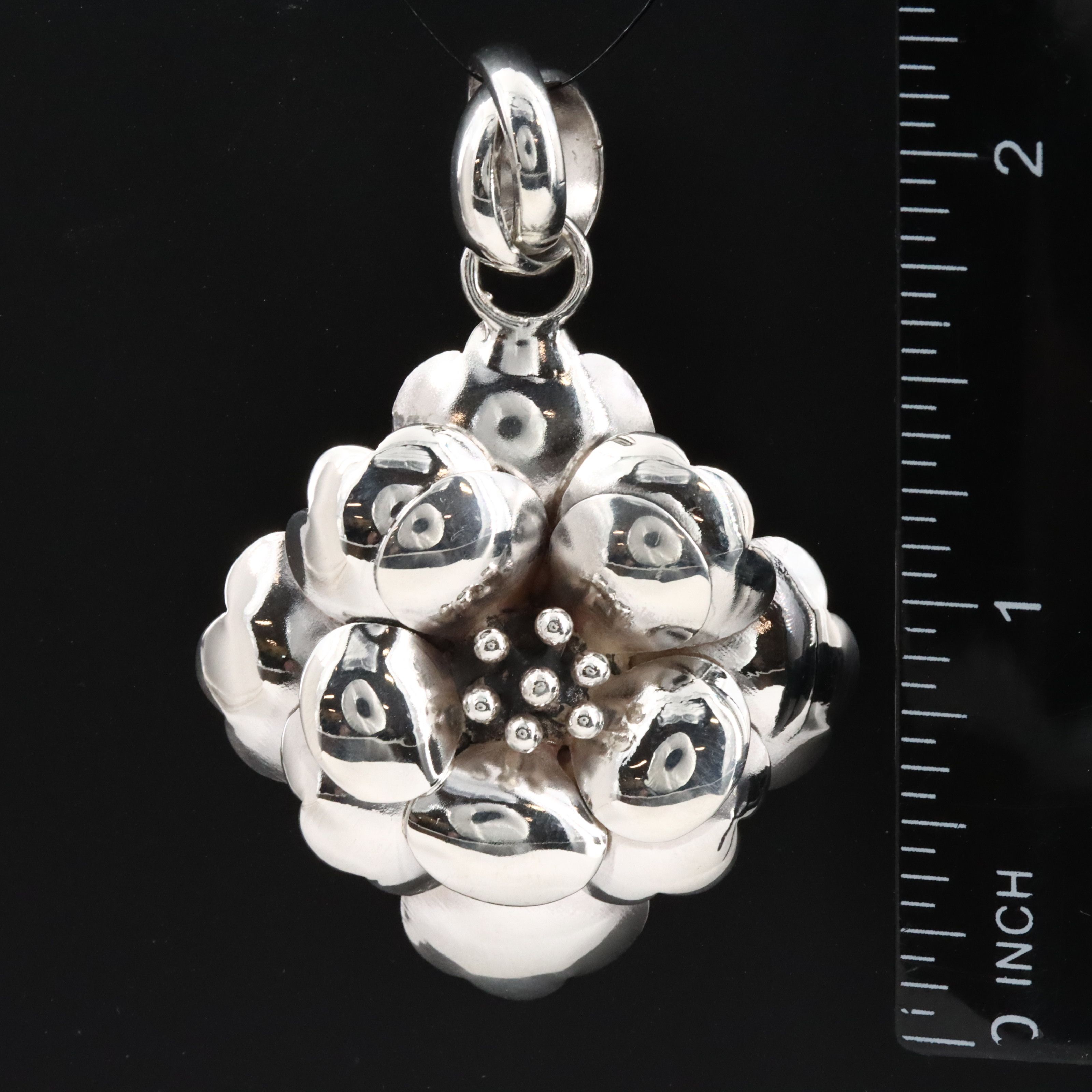 Sterling Floral Pendant