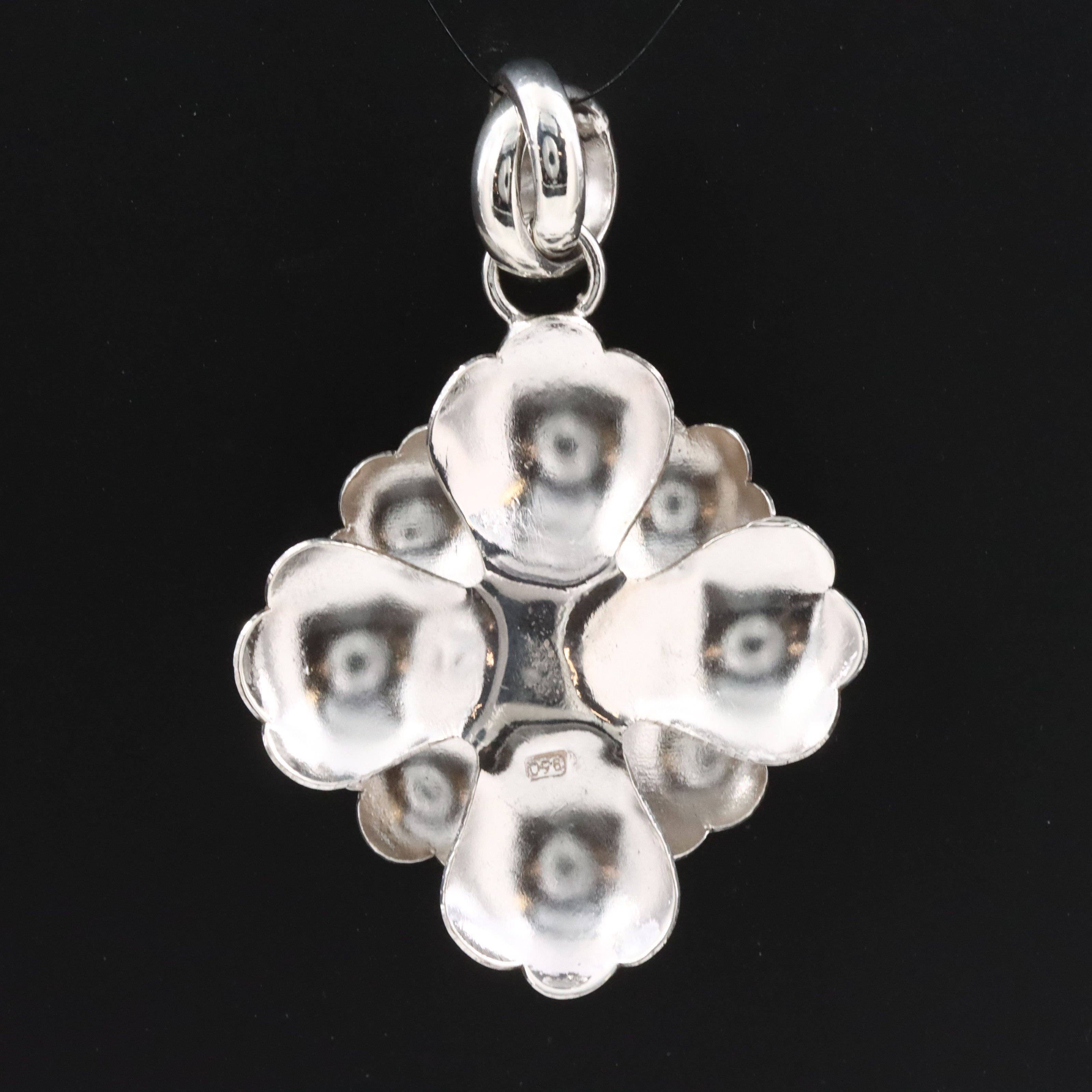 Sterling Floral Pendant