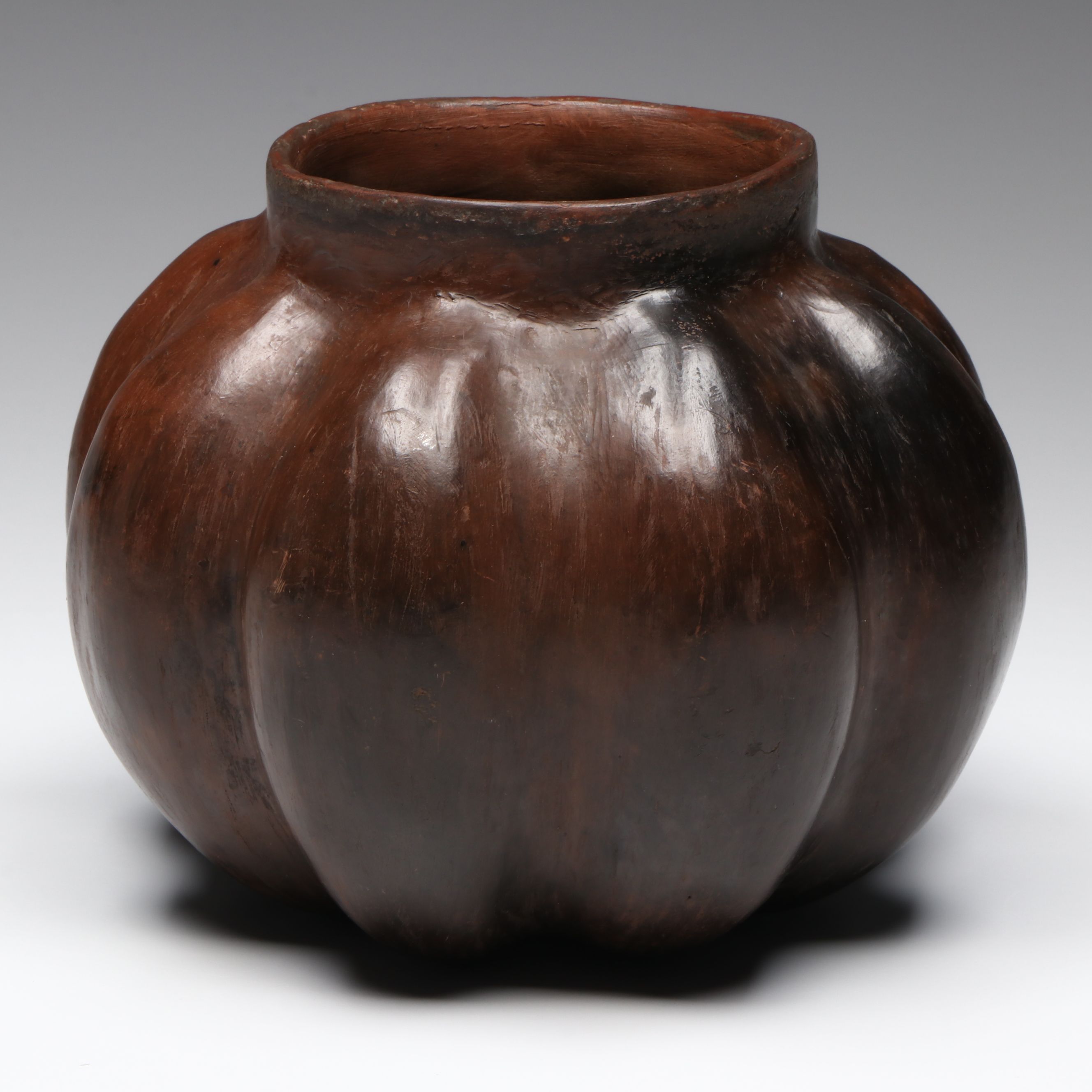 Protoclassic Colima Pottery Gourd Vessel, Circa 100 BCE–250 CE
