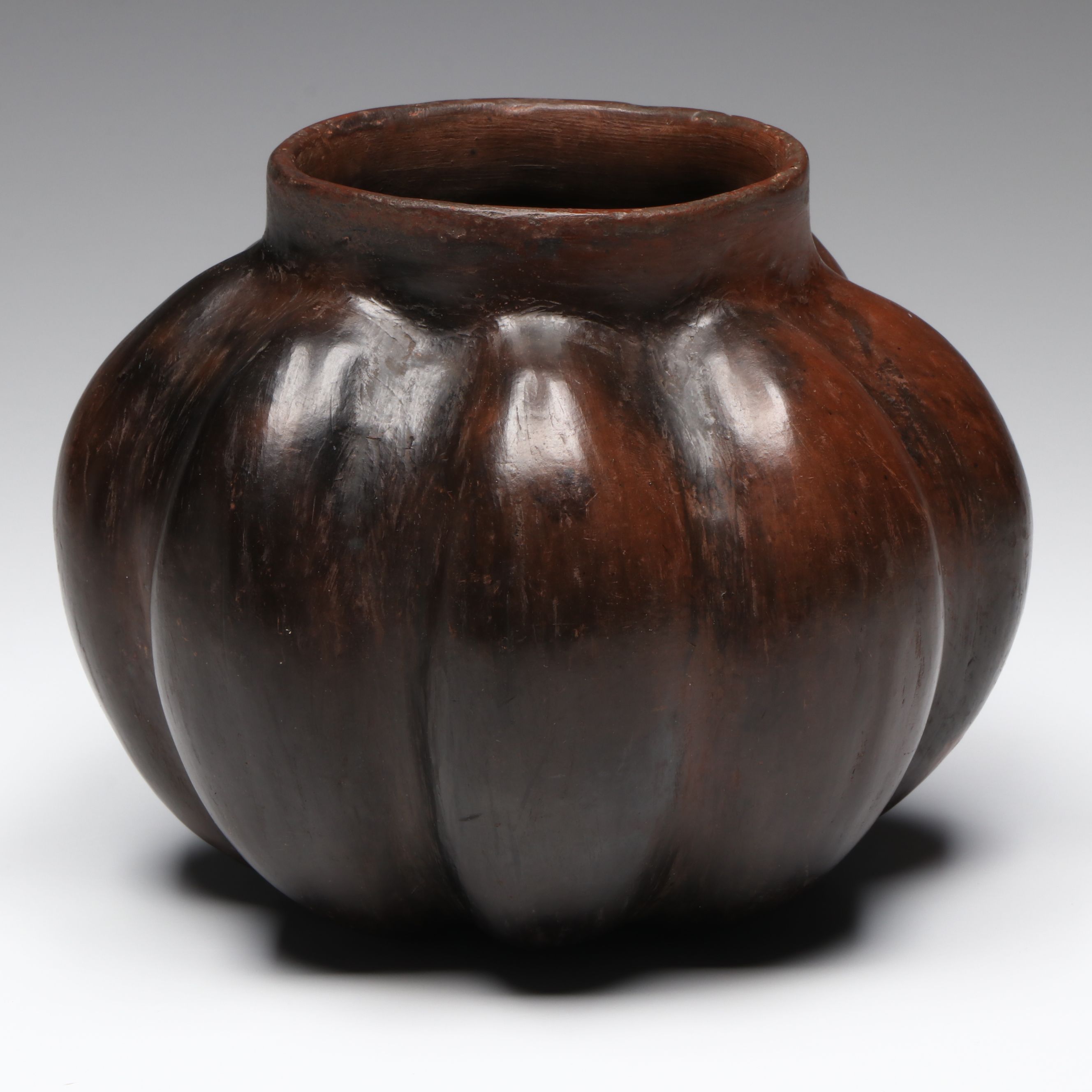 Protoclassic Colima Pottery Gourd Vessel, Circa 100 BCE–250 CE