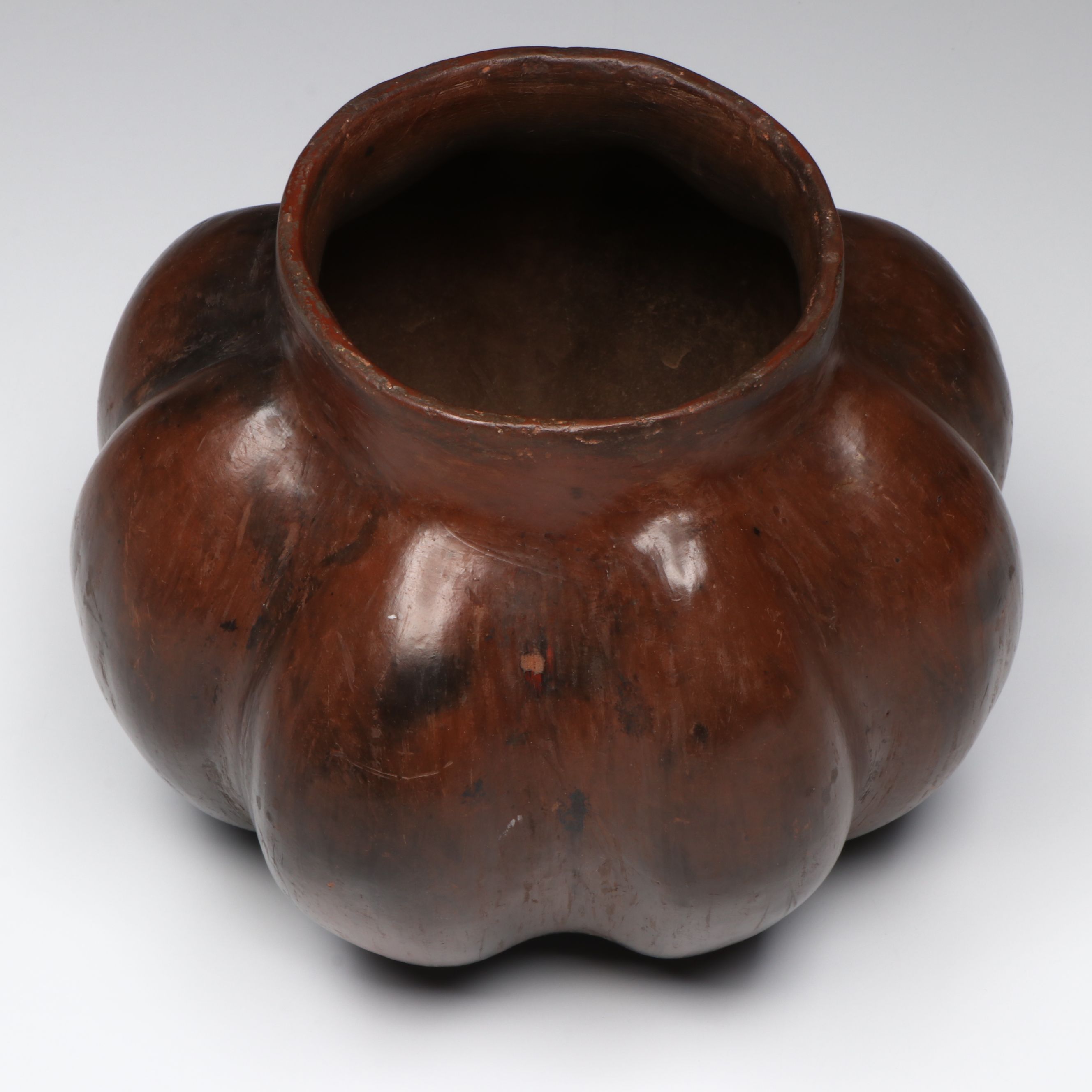 Protoclassic Colima Pottery Gourd Vessel, Circa 100 BCE–250 CE