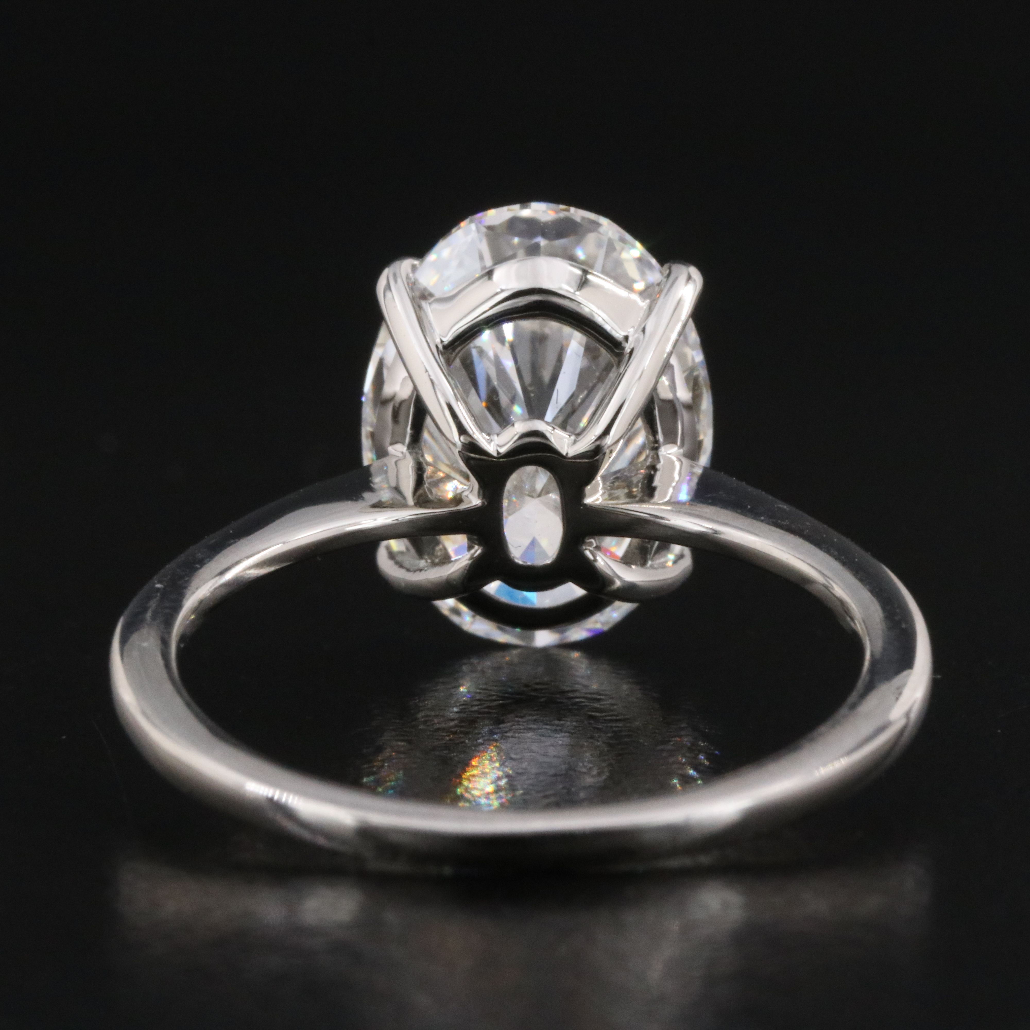 Platinum 4.07 CT Lab Grown Diamond Solitaire Ring with IGI Report