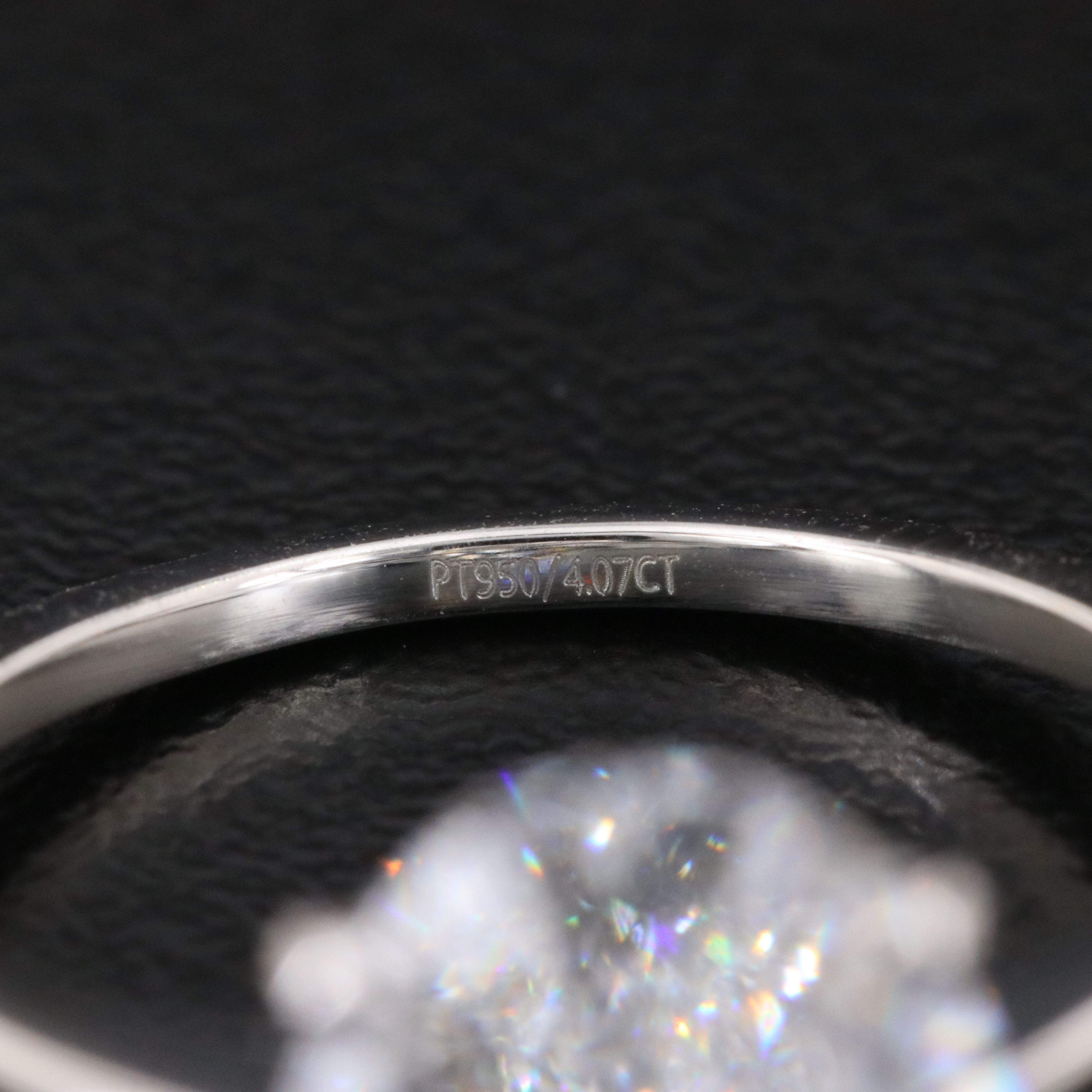 Platinum 4.07 CT Lab Grown Diamond Solitaire Ring with IGI Report