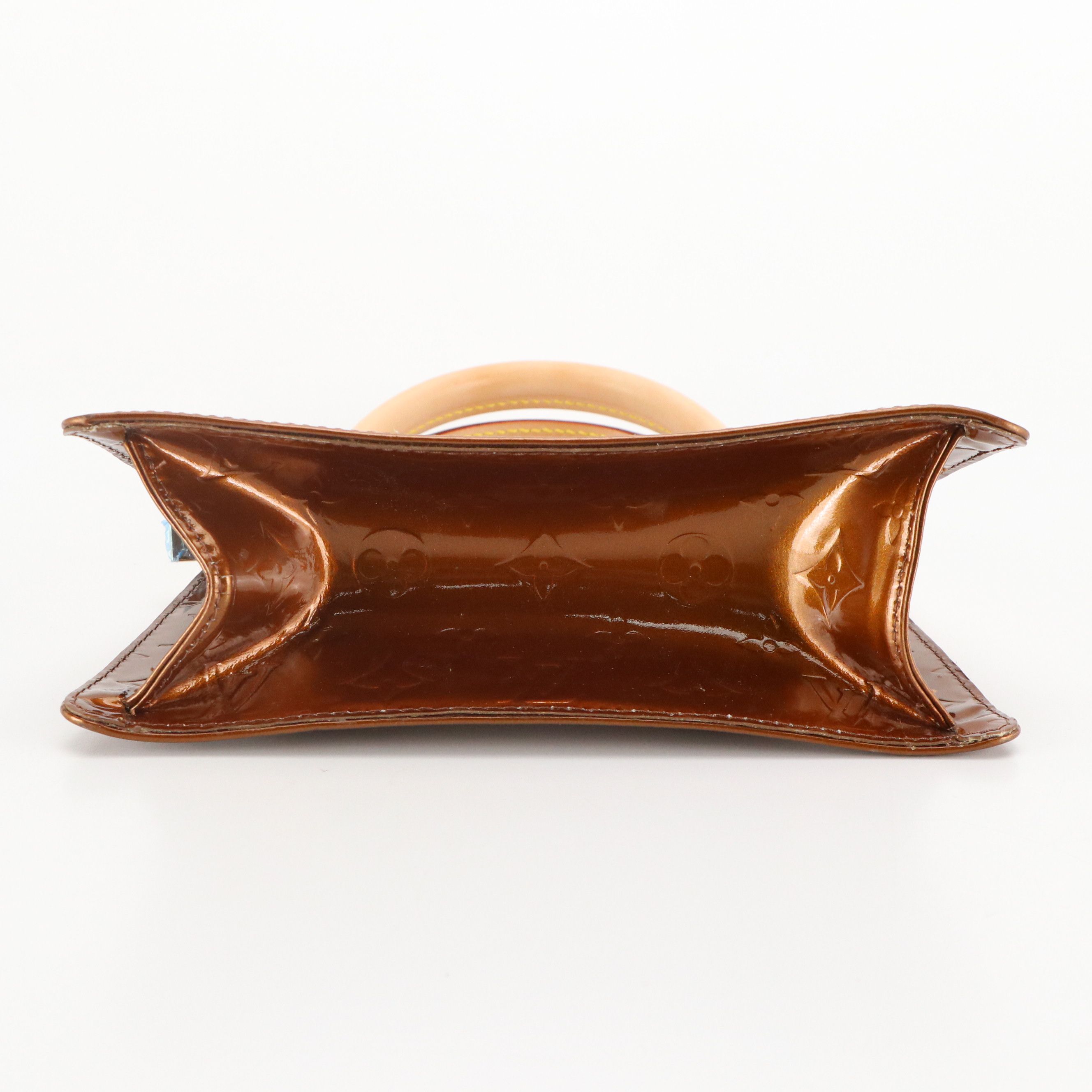 Louis Vuitton Mini Forsyth Bag in Bronze Monogram Vernis and Vachetta Leather