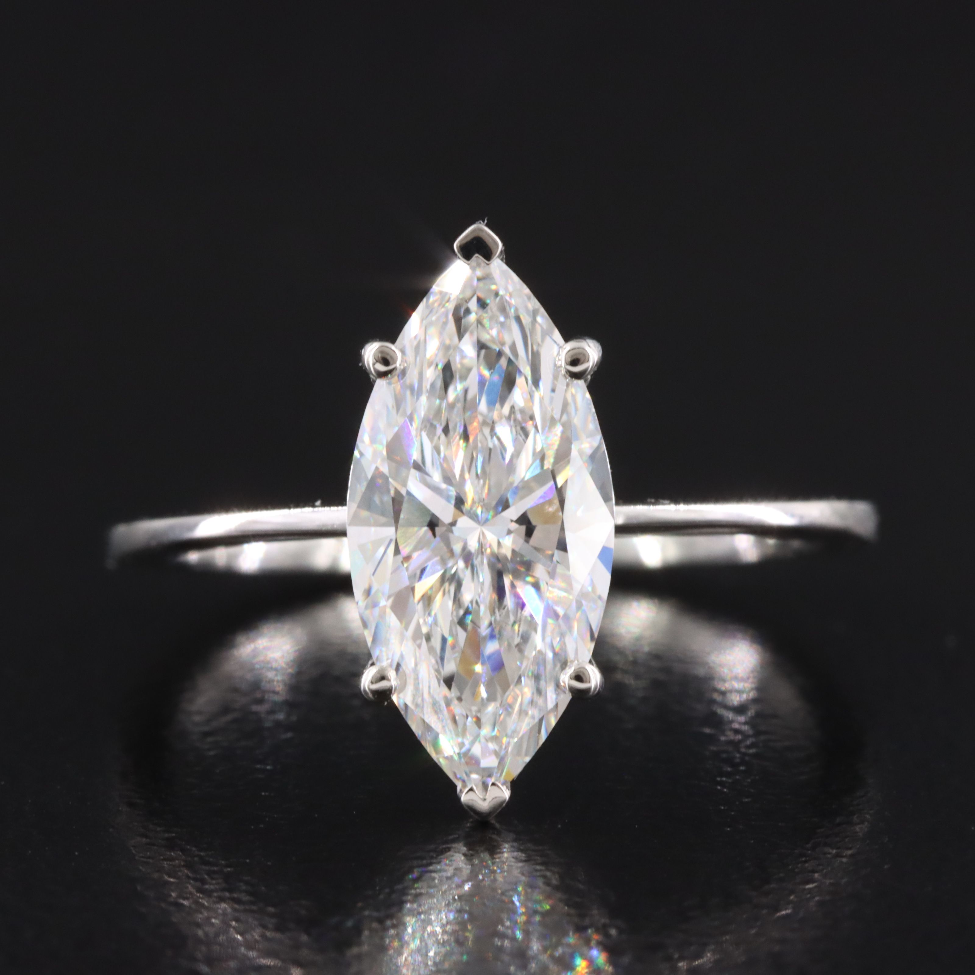 Platinum 2.00 CT Lab Grown Diamond Solitaire Ring with IGI Report