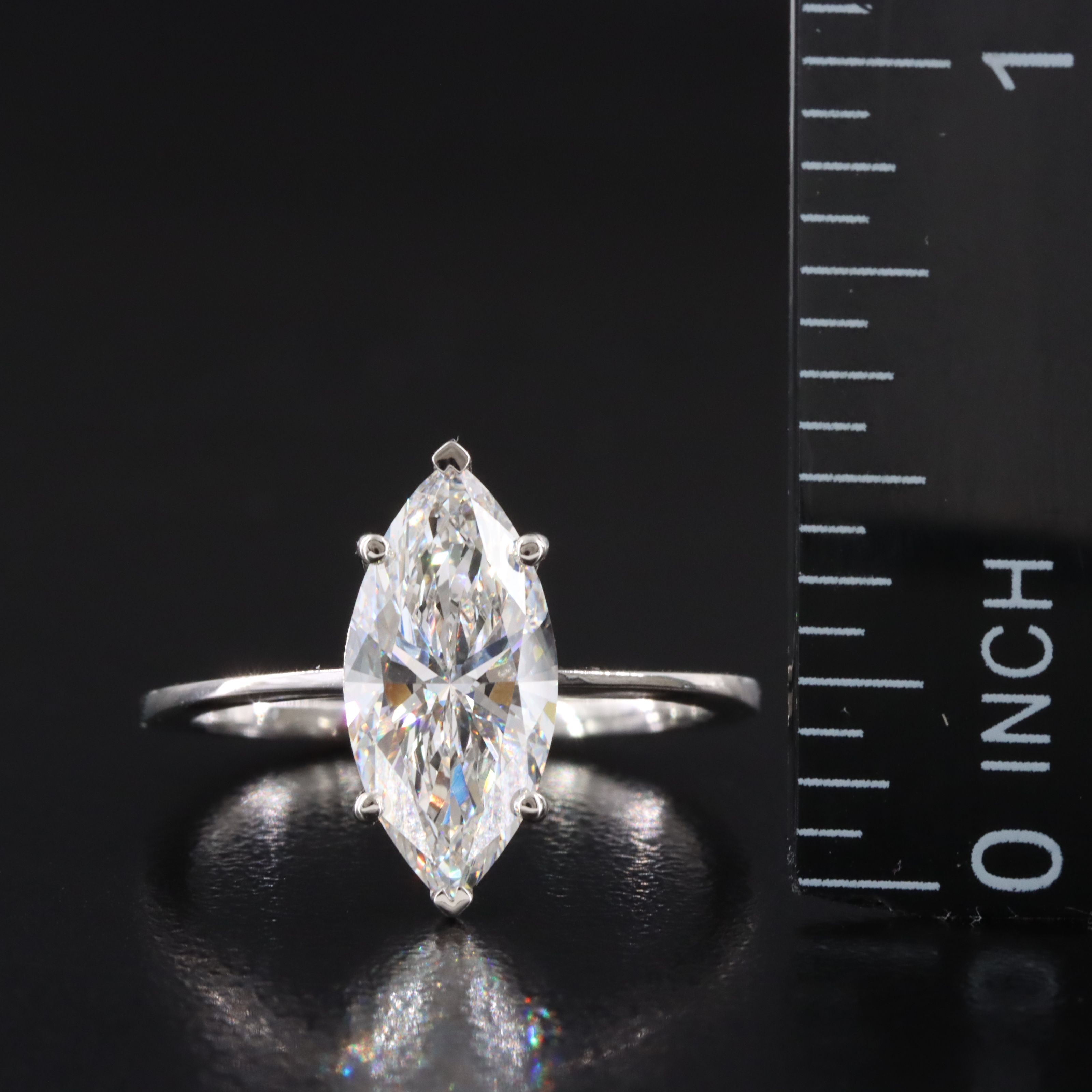 Platinum 2.00 CT Lab Grown Diamond Solitaire Ring with IGI Report