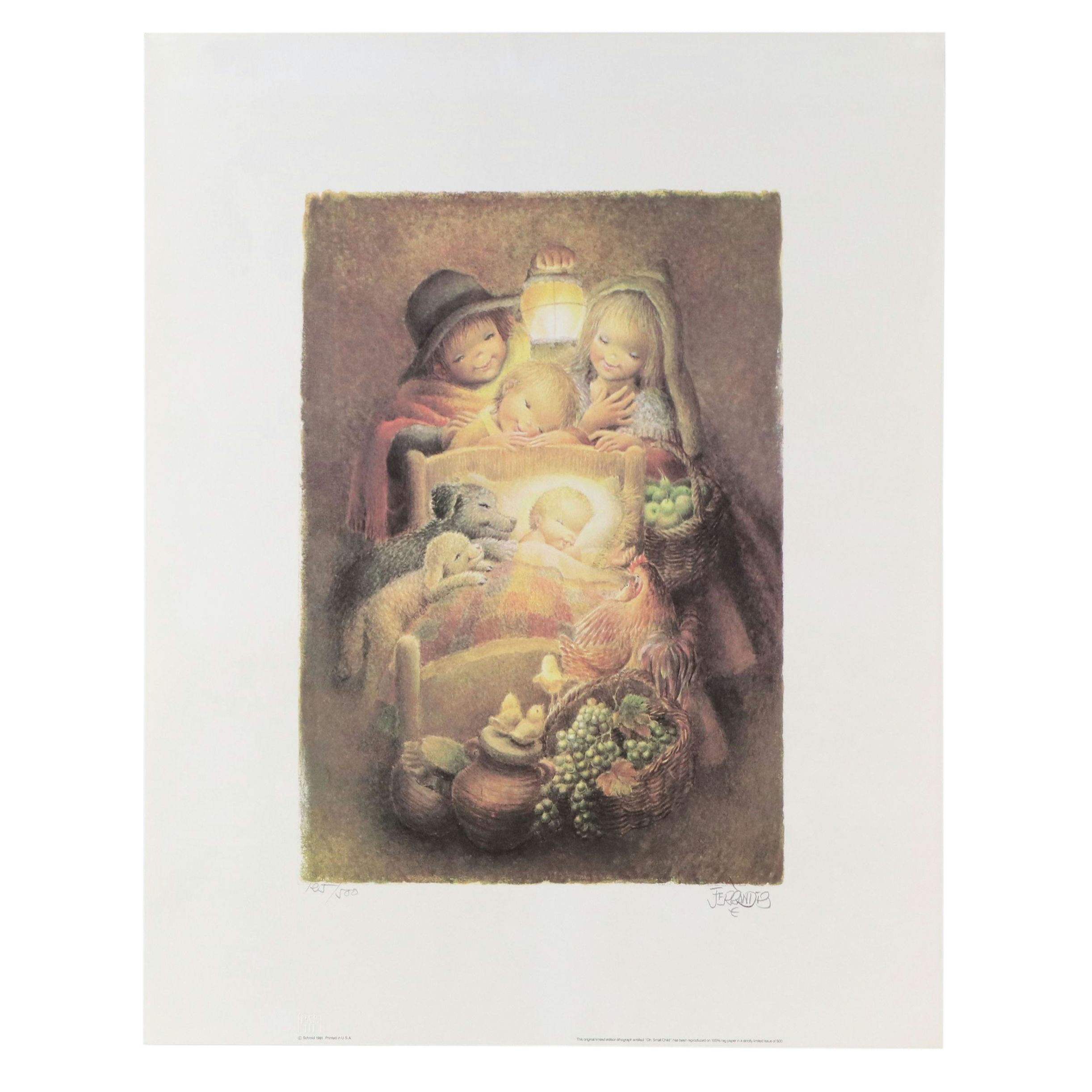 Juan Ferrandiz Castells Offset Lithograph "Oh, Small Child," 1981