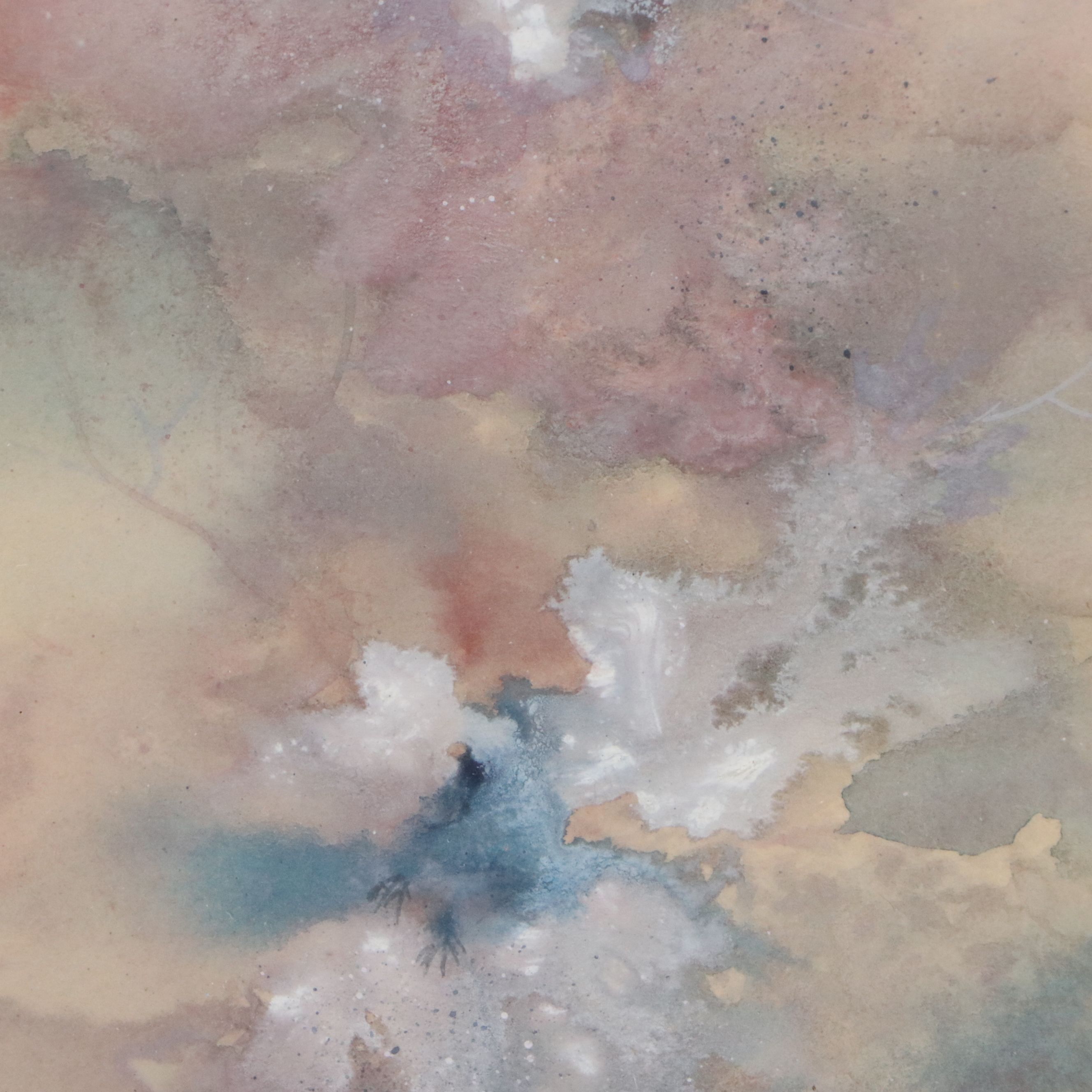 Abstract Floral Watercolor Painting