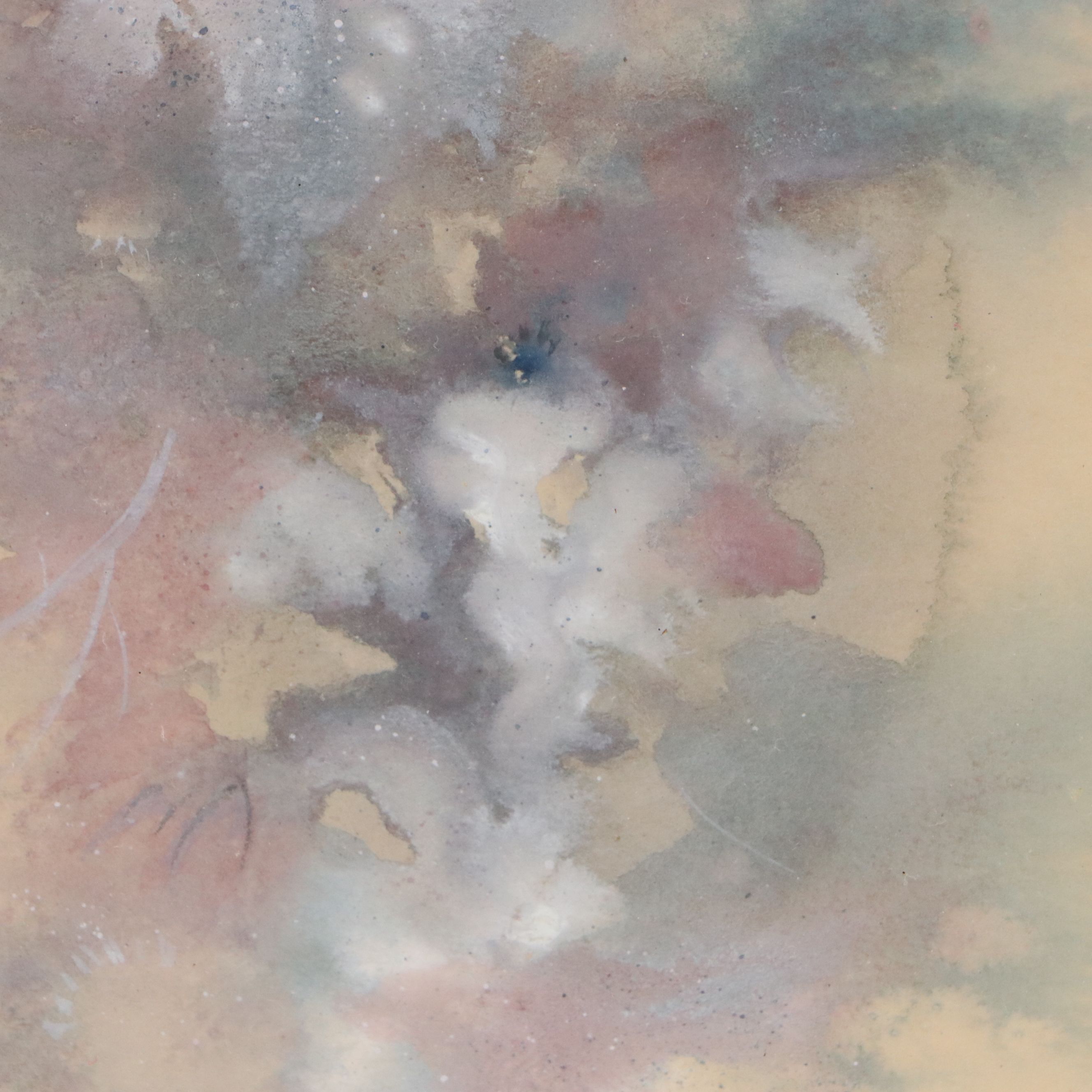 Abstract Floral Watercolor Painting